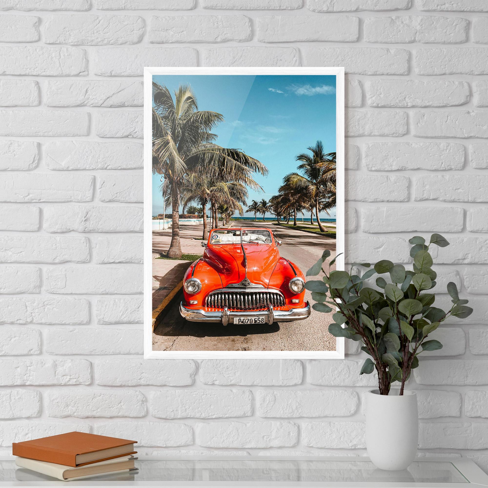 Poster Înrămat Red Summer Car mockup 5