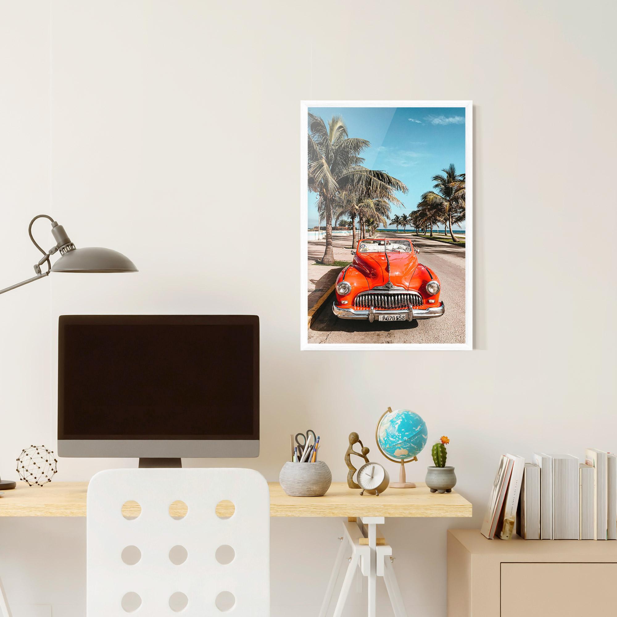Poster Înrămat Red Summer Car mockup 6