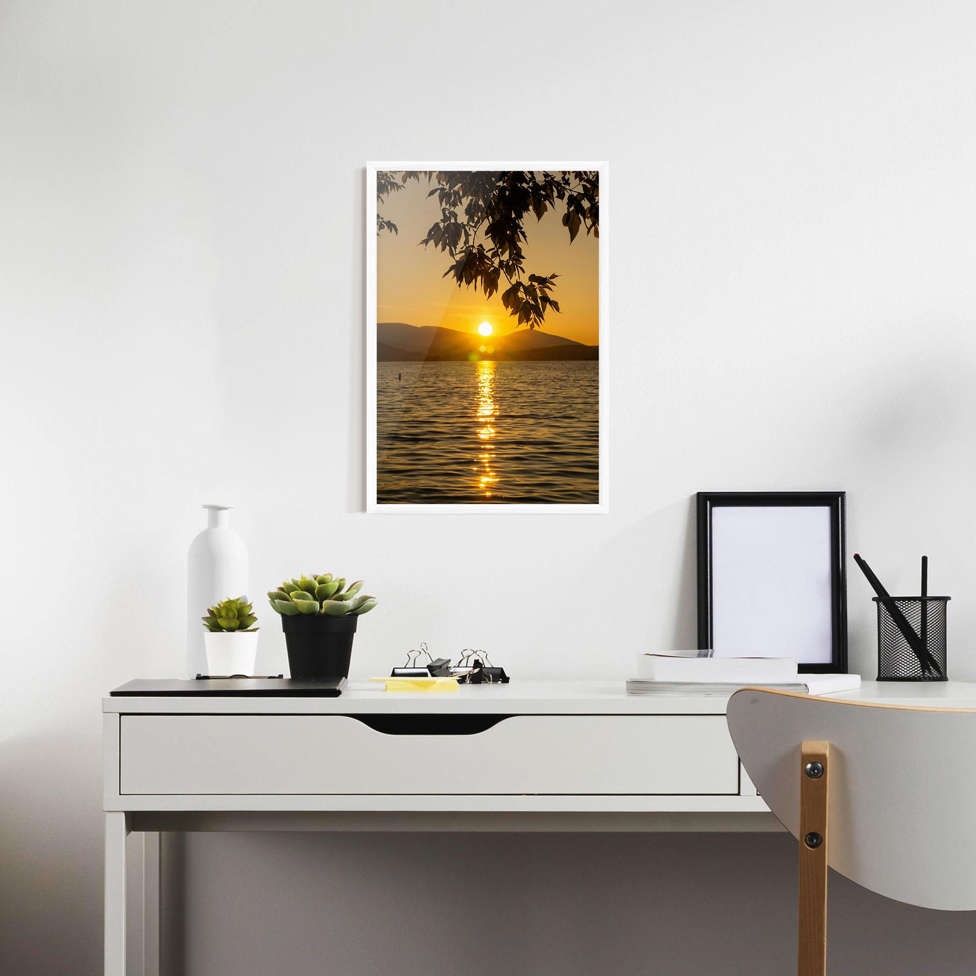 Poster Înrămat Yellow Sunrise mockup 7