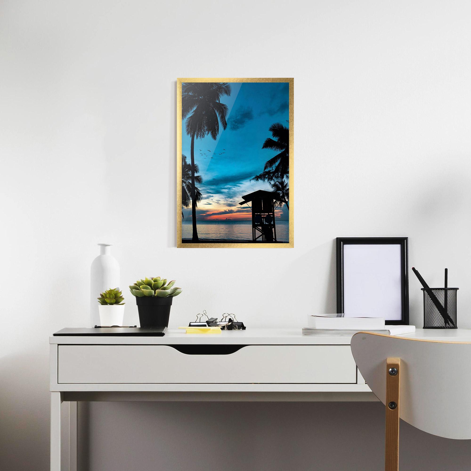 Poster Înrămat Palm Shilouette mockup 7