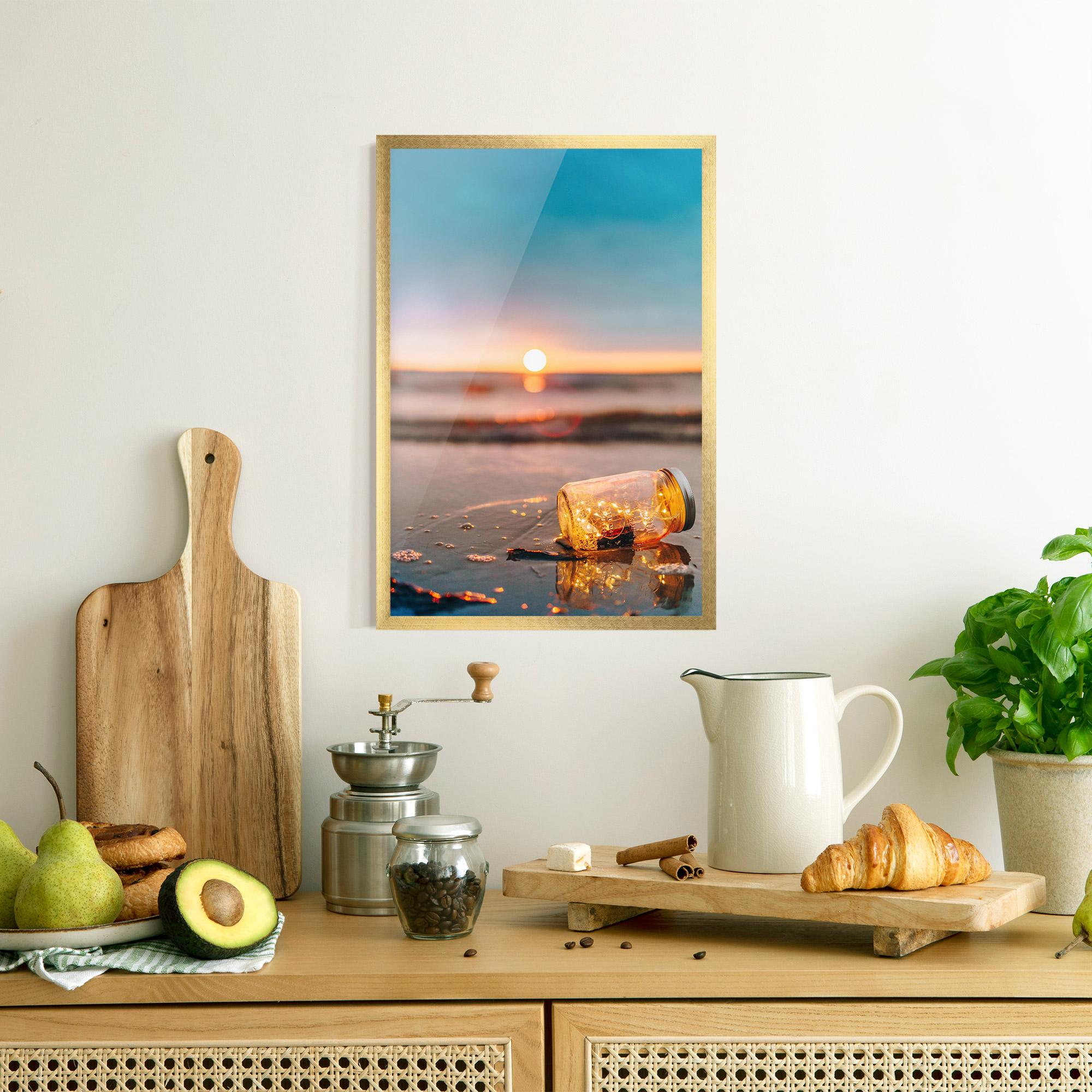 Poster Înrămat Jar With Lights mockup 8