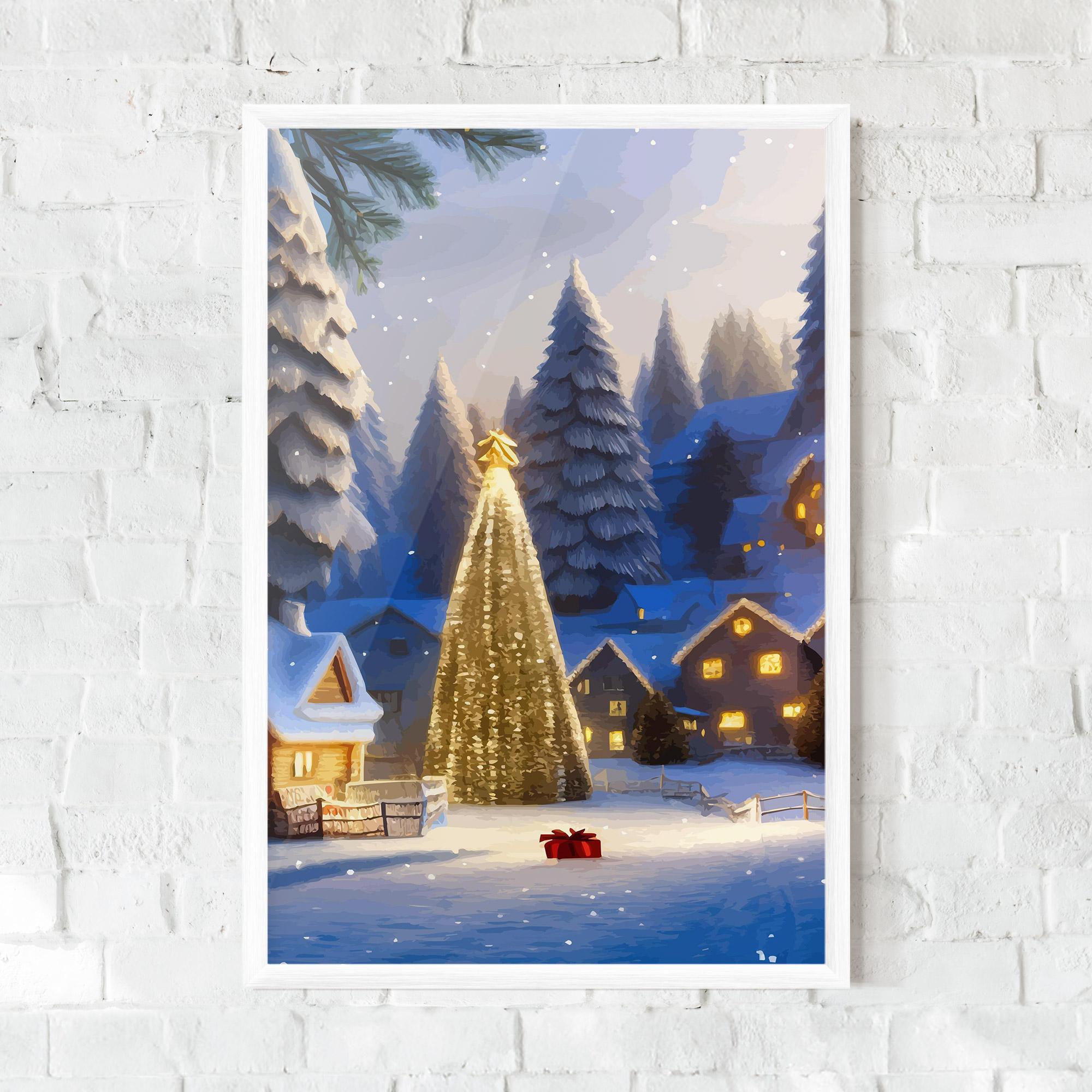 Poster Înrămat Fairy Tale Christmas House mockup 0