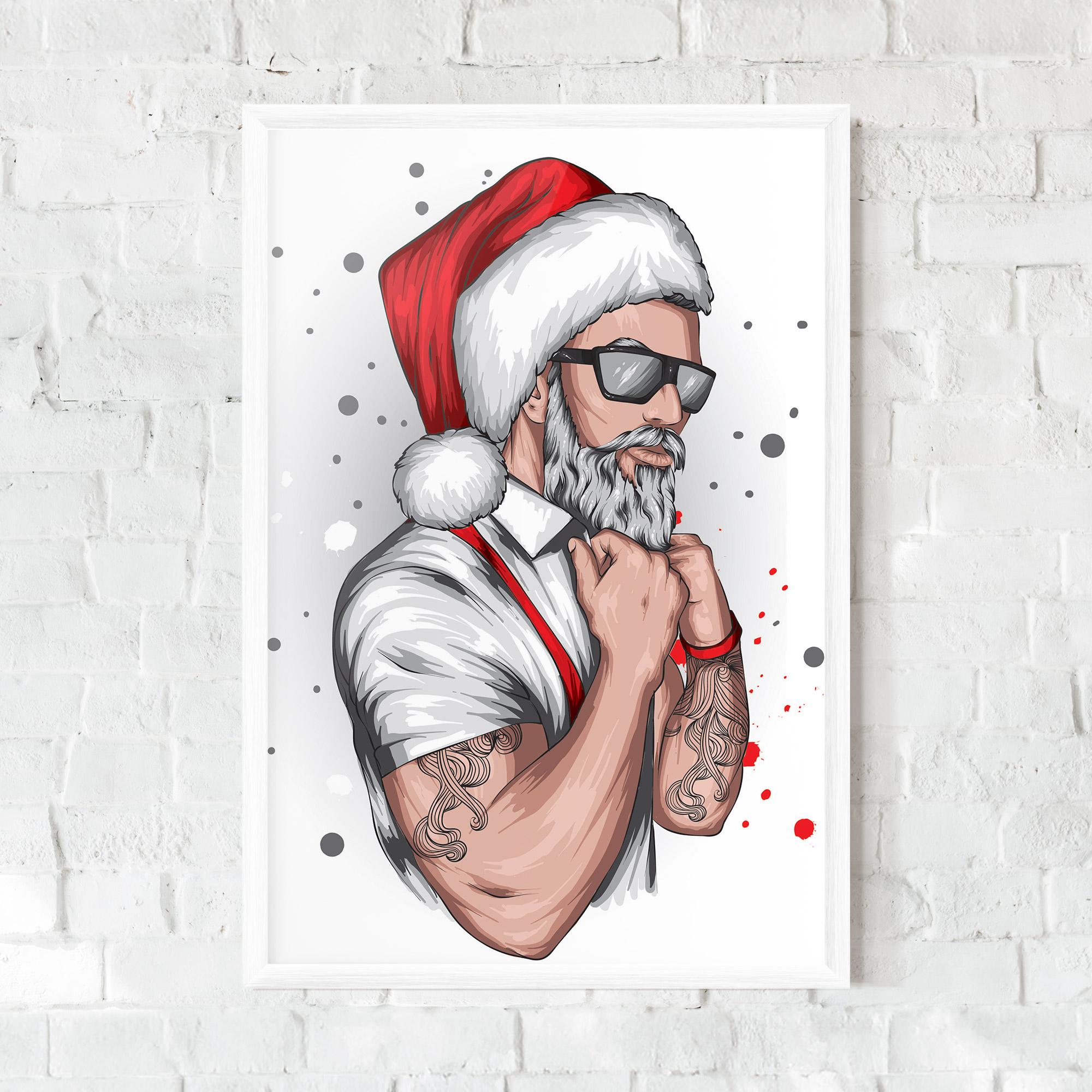 Poster Înrămat Tattoo Santa mockup 0