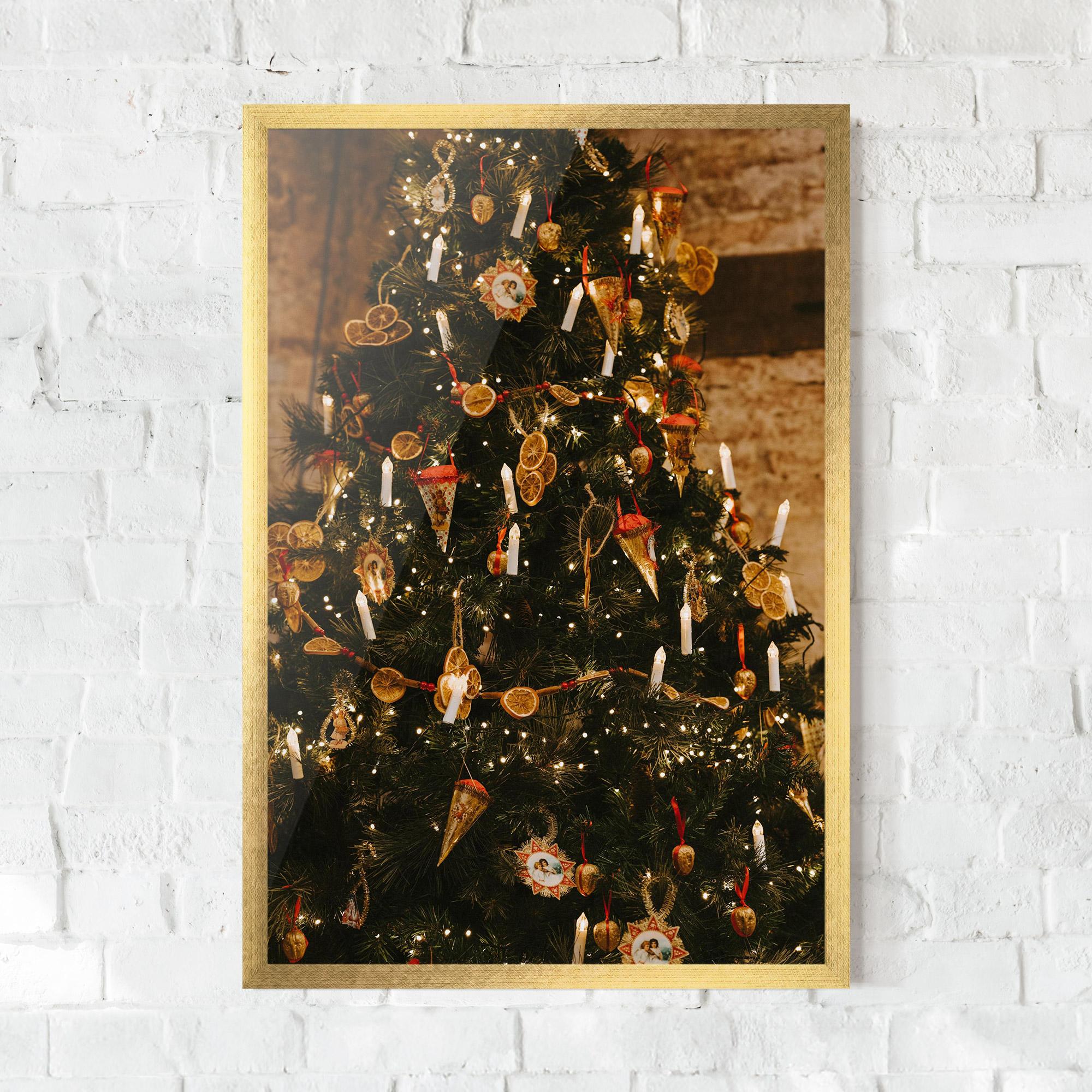 Poster Înrămat Orange Christmas Decor mockup 0