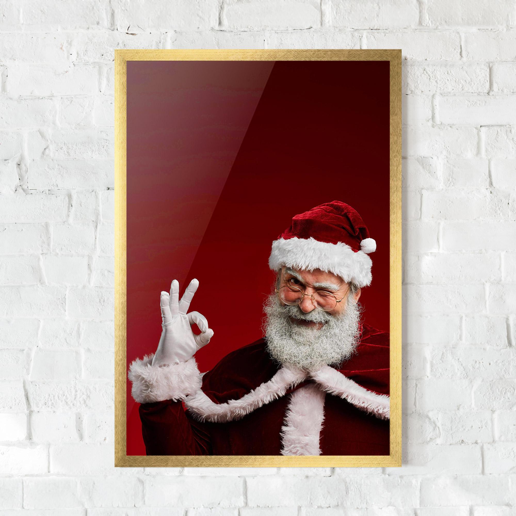 Poster Înrămat Santa Approves mockup 0