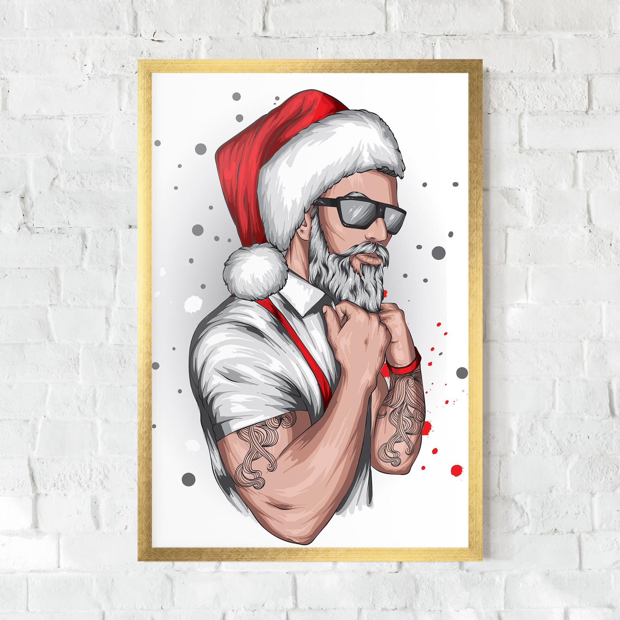 Poster Înrămat Tattoo Santa mockup 0