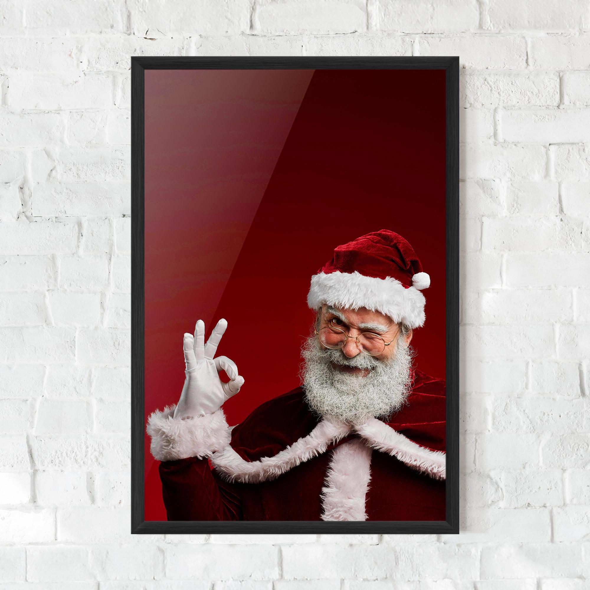 Poster Înrămat Santa Approves mockup 0