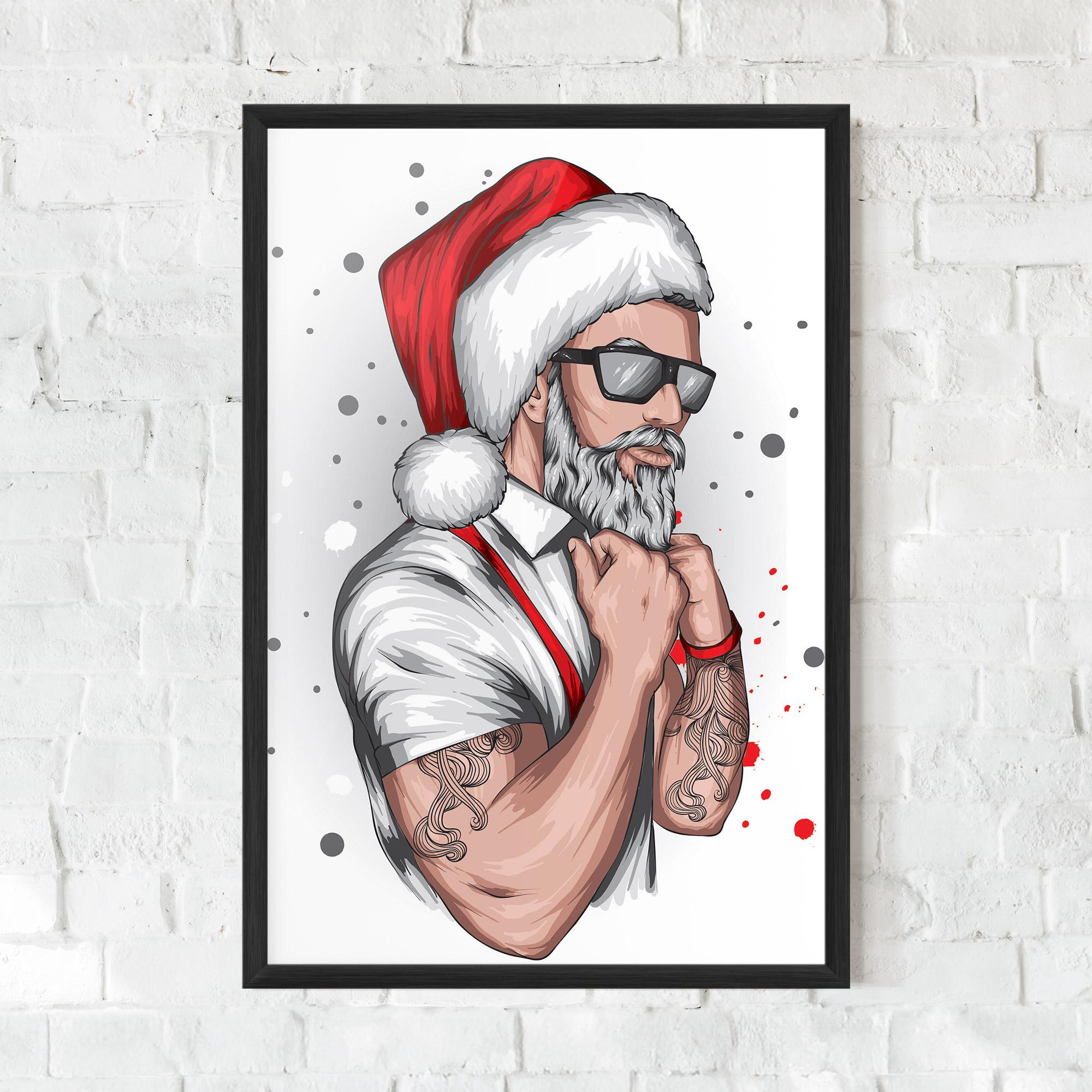 Poster Înrămat Tattoo Santa mockup 0