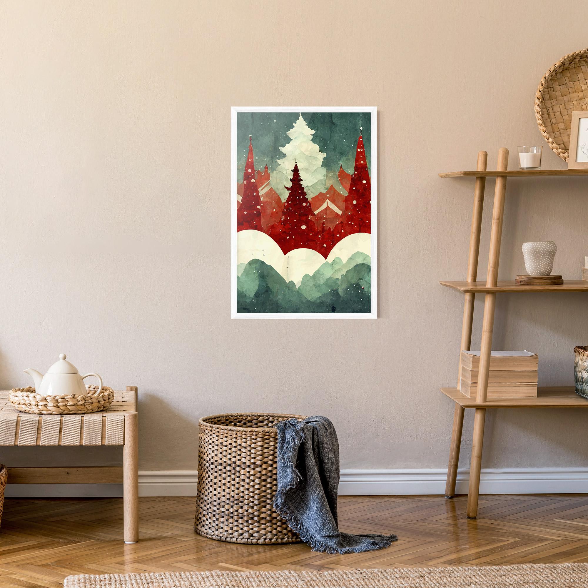 Poster Înrămat Christmas Landscape mockup 9