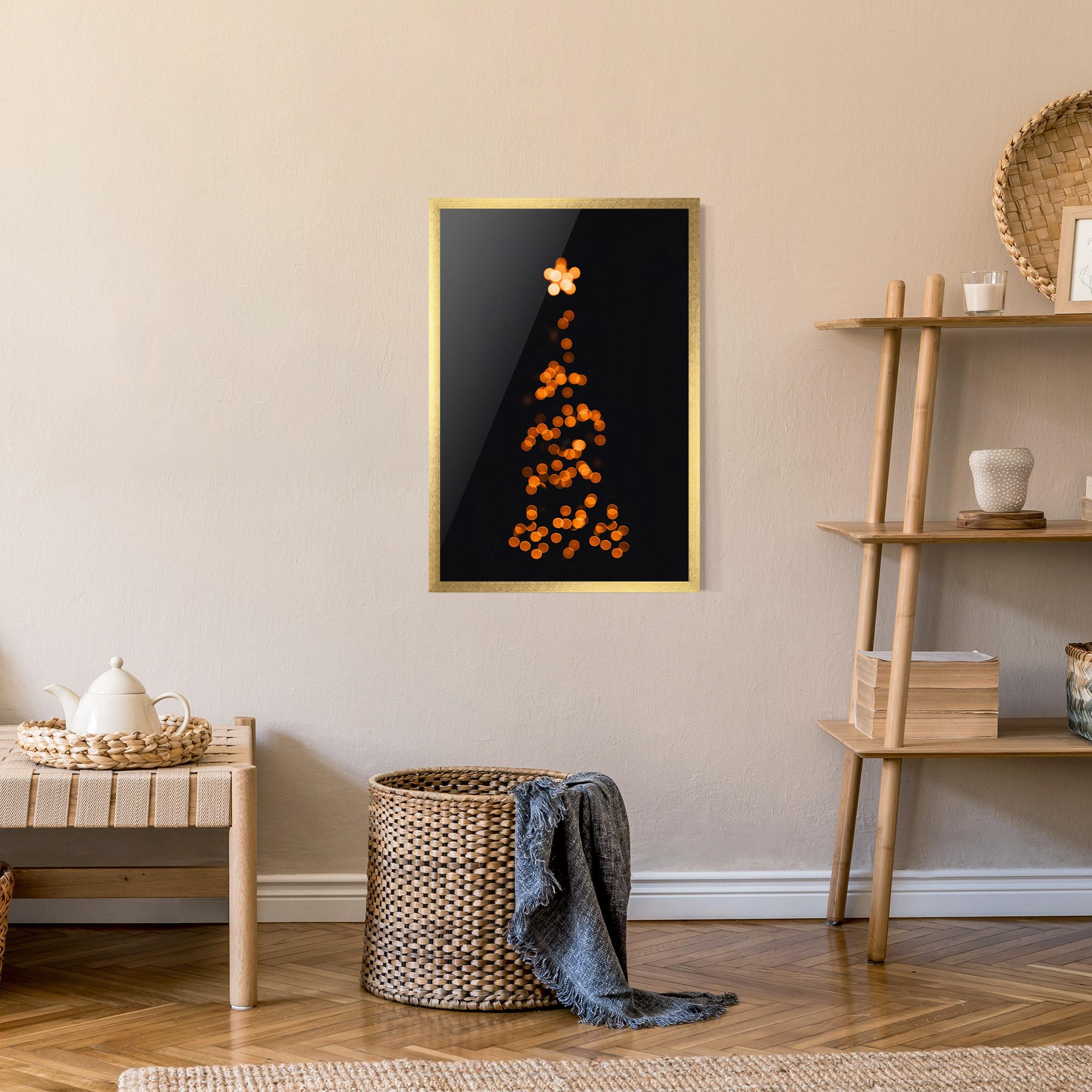 Poster Înrămat Christmas Lights mockup 9