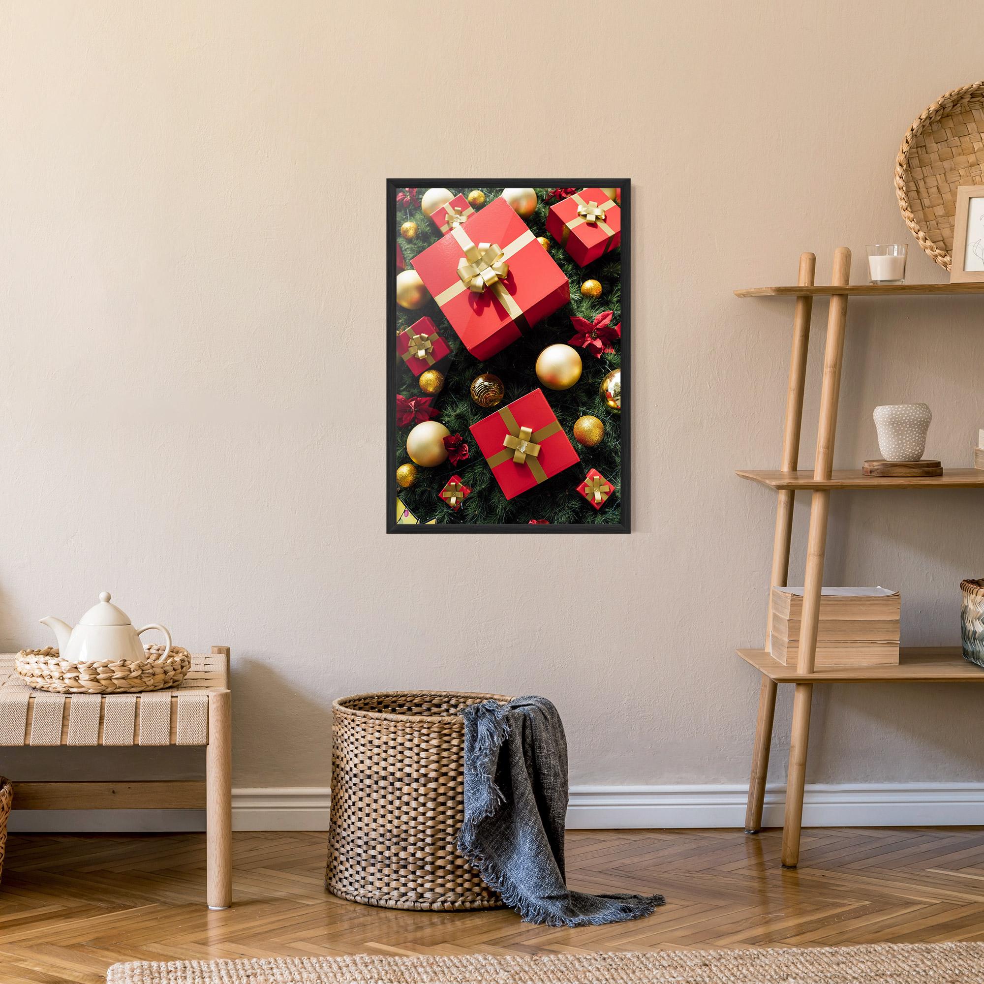 Poster Înrămat Pretty Red Gifts mockup 9