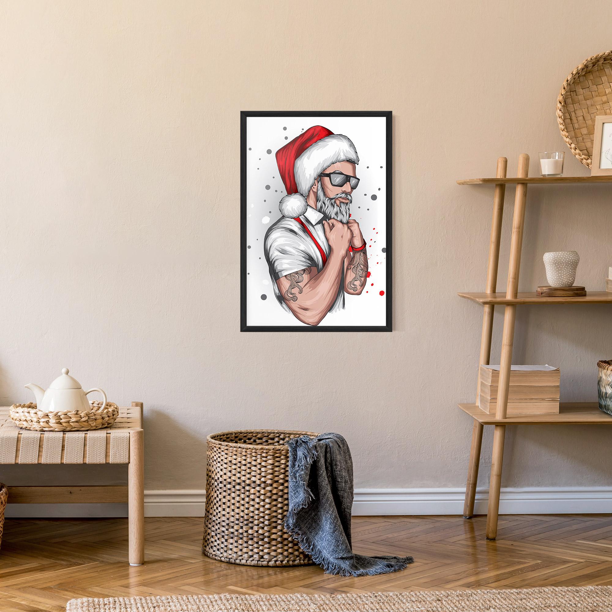Poster Înrămat Tattoo Santa mockup 9