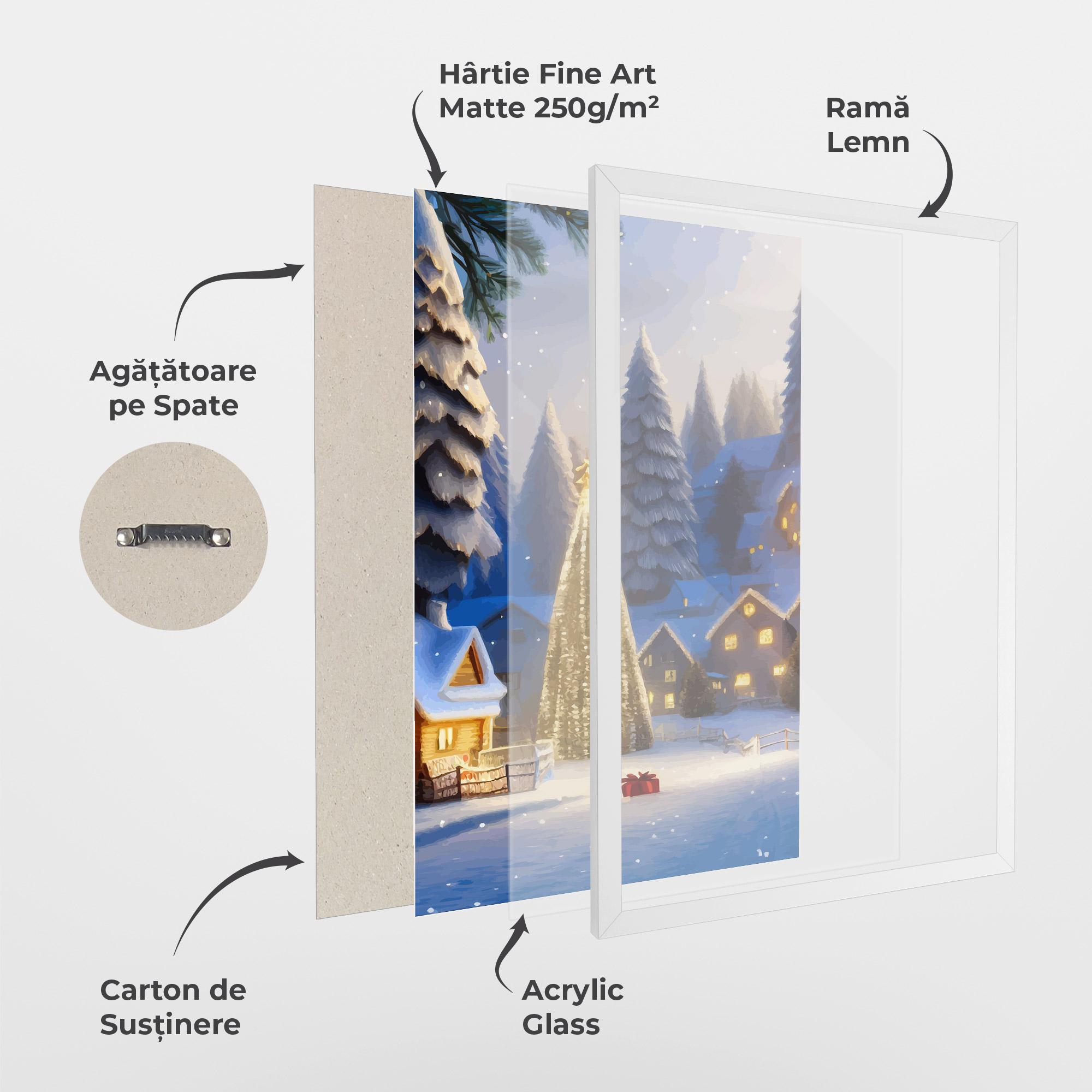 Poster Înrămat Fairy Tale Christmas House mockup 1