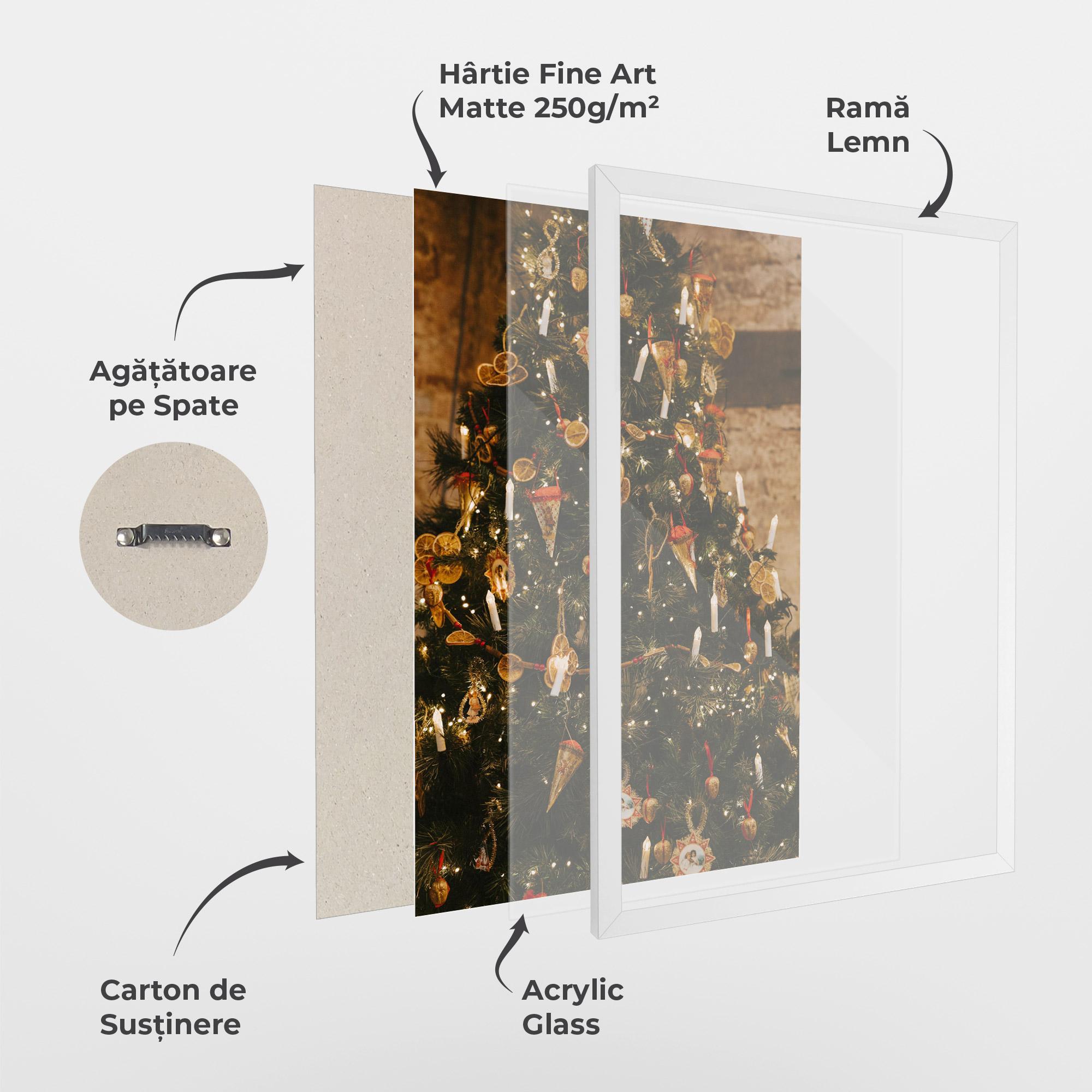 Poster Înrămat Orange Christmas Decor mockup 1