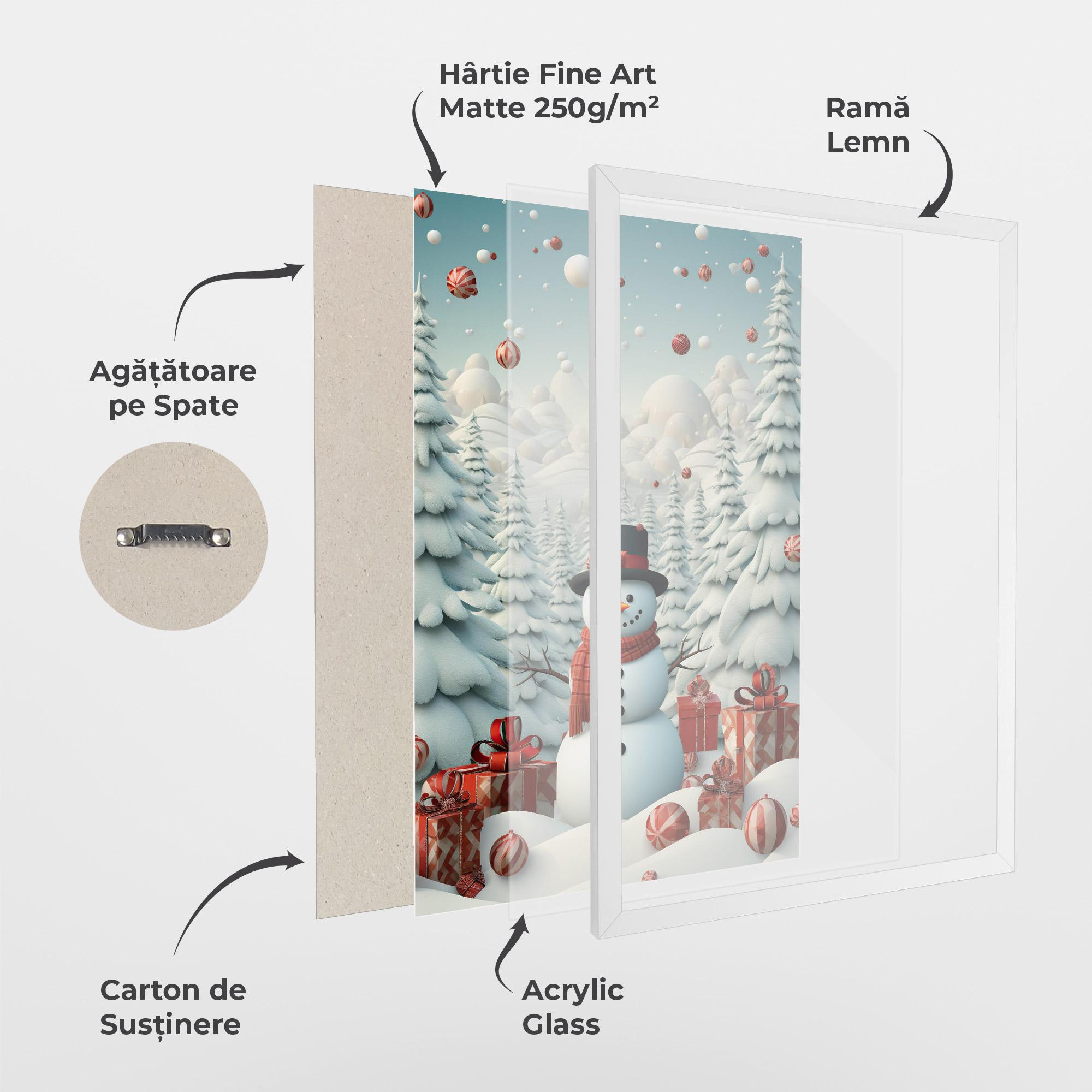 Poster Înrămat Snowman mockup 1