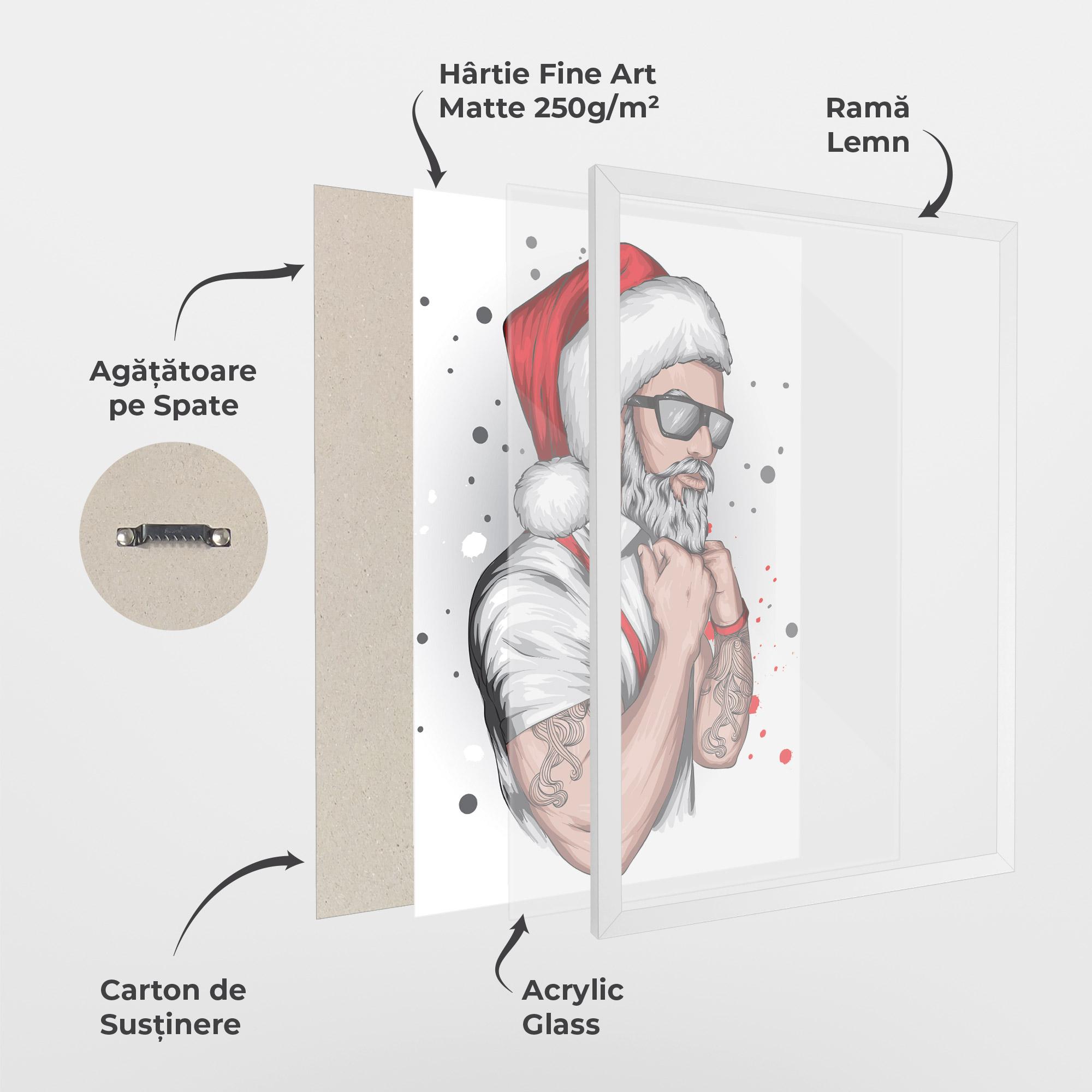 Poster Înrămat Tattoo Santa mockup 1