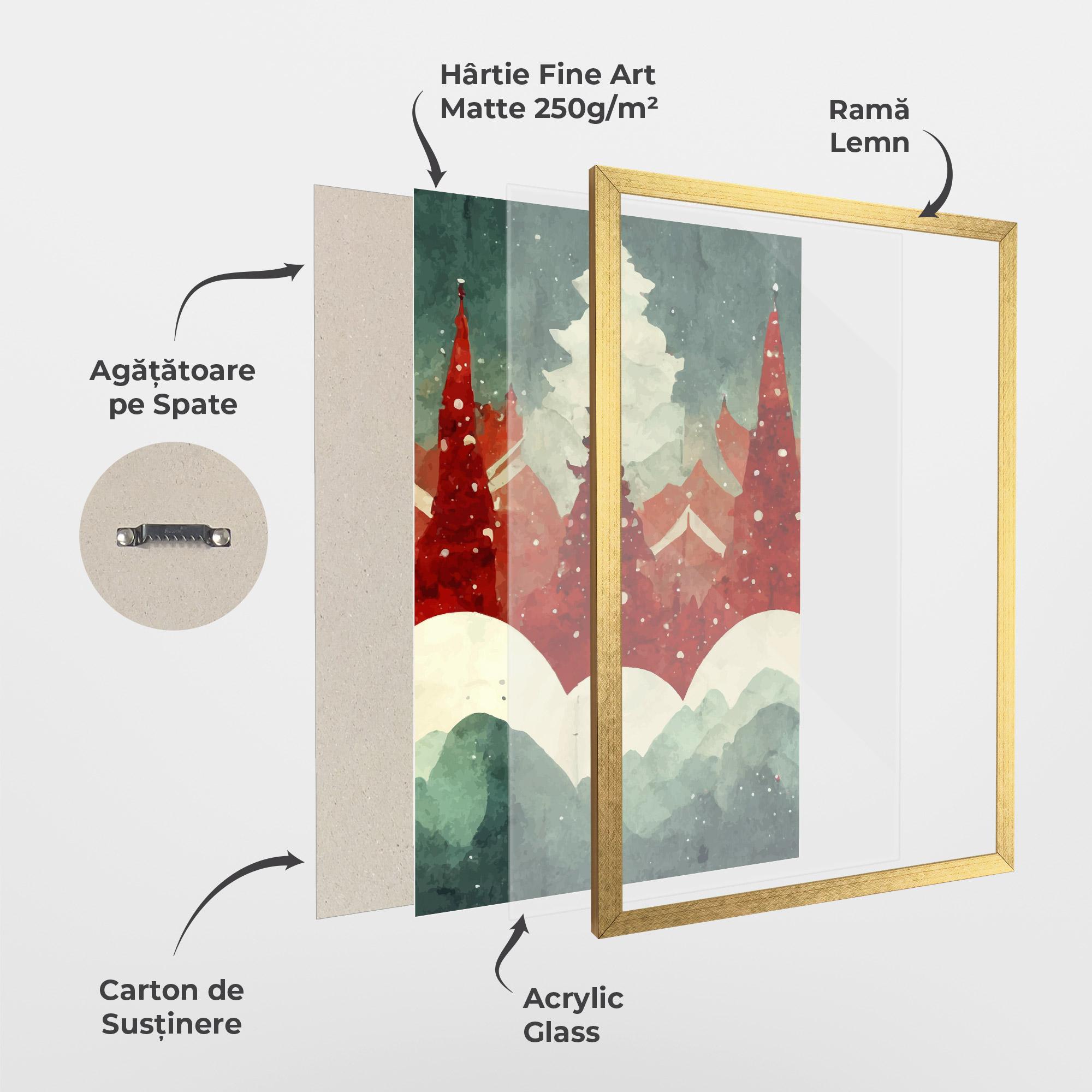 Poster Înrămat Christmas Landscape mockup 1