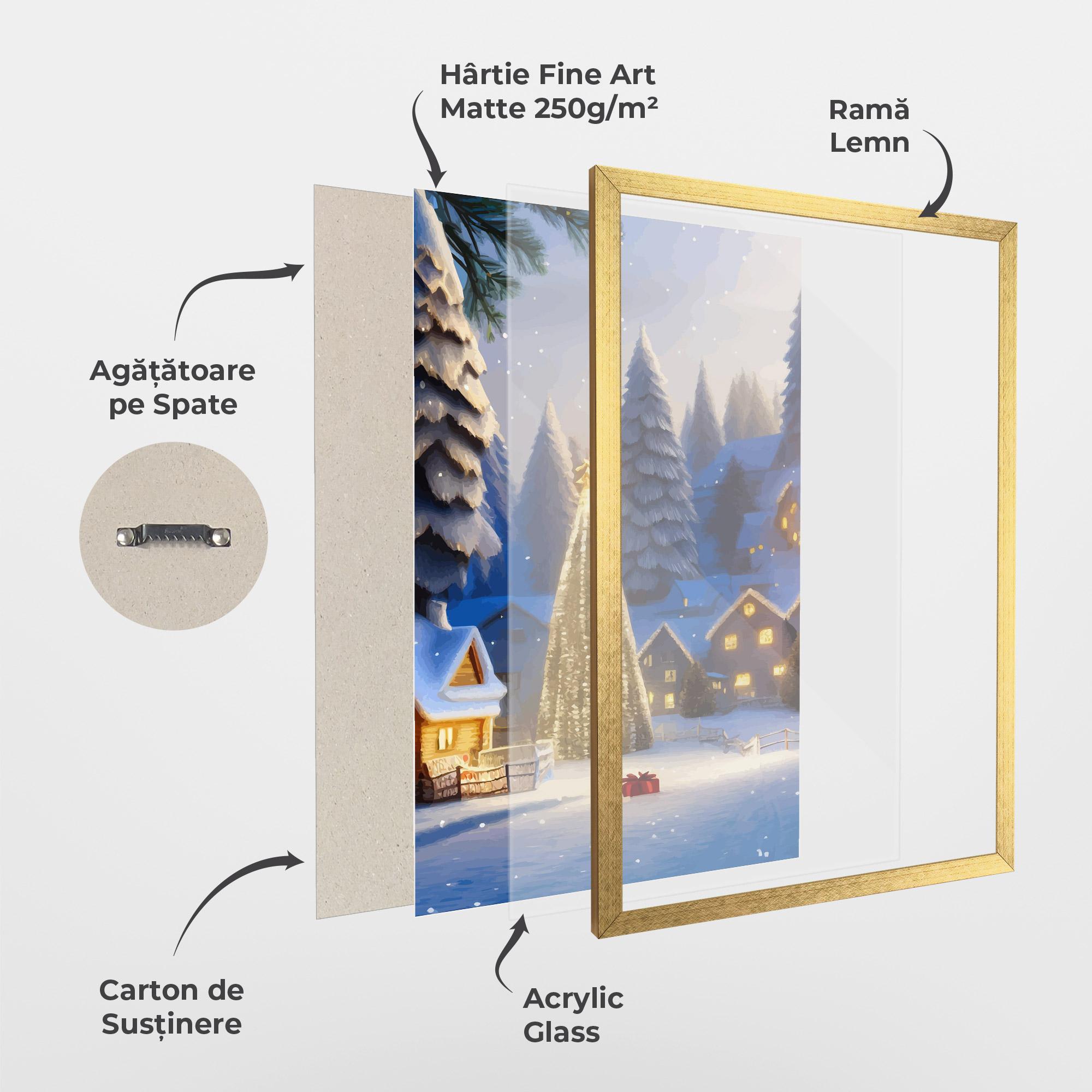 Poster Înrămat Fairy Tale Christmas House mockup 1