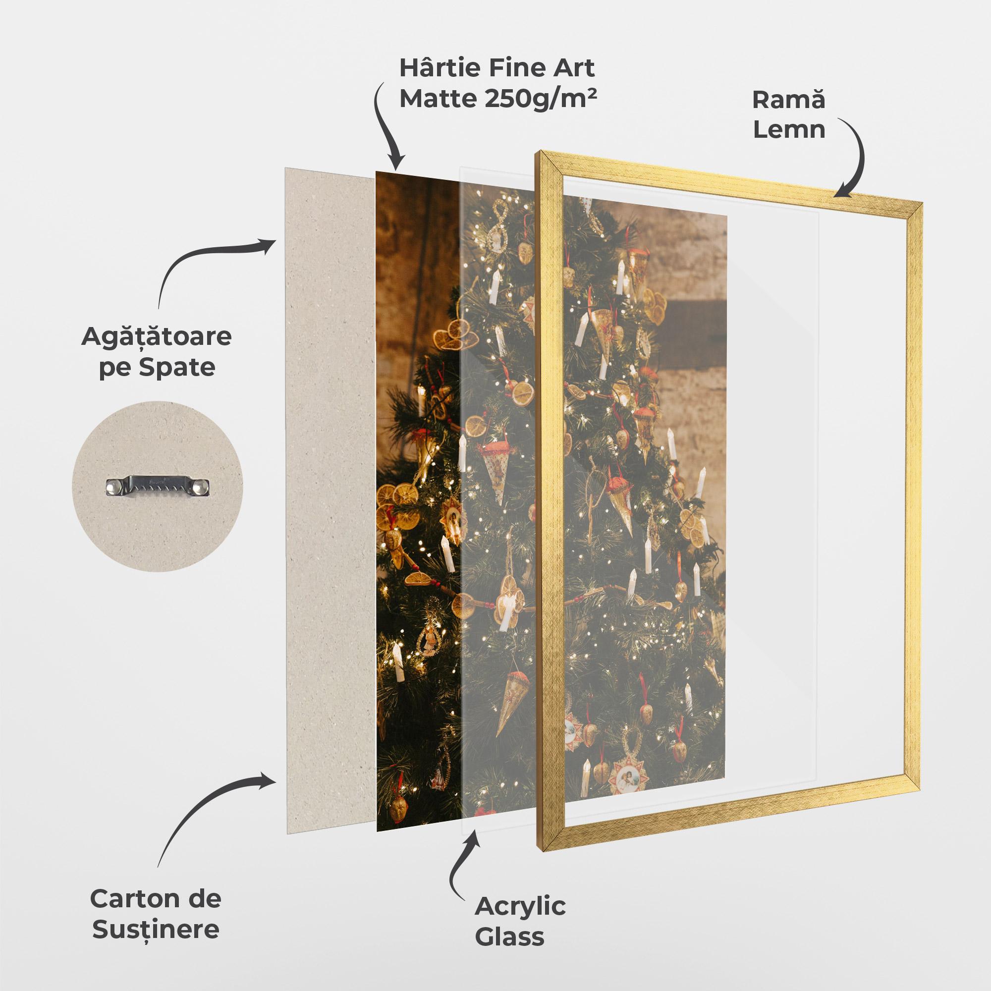 Poster Înrămat Orange Christmas Decor mockup 1