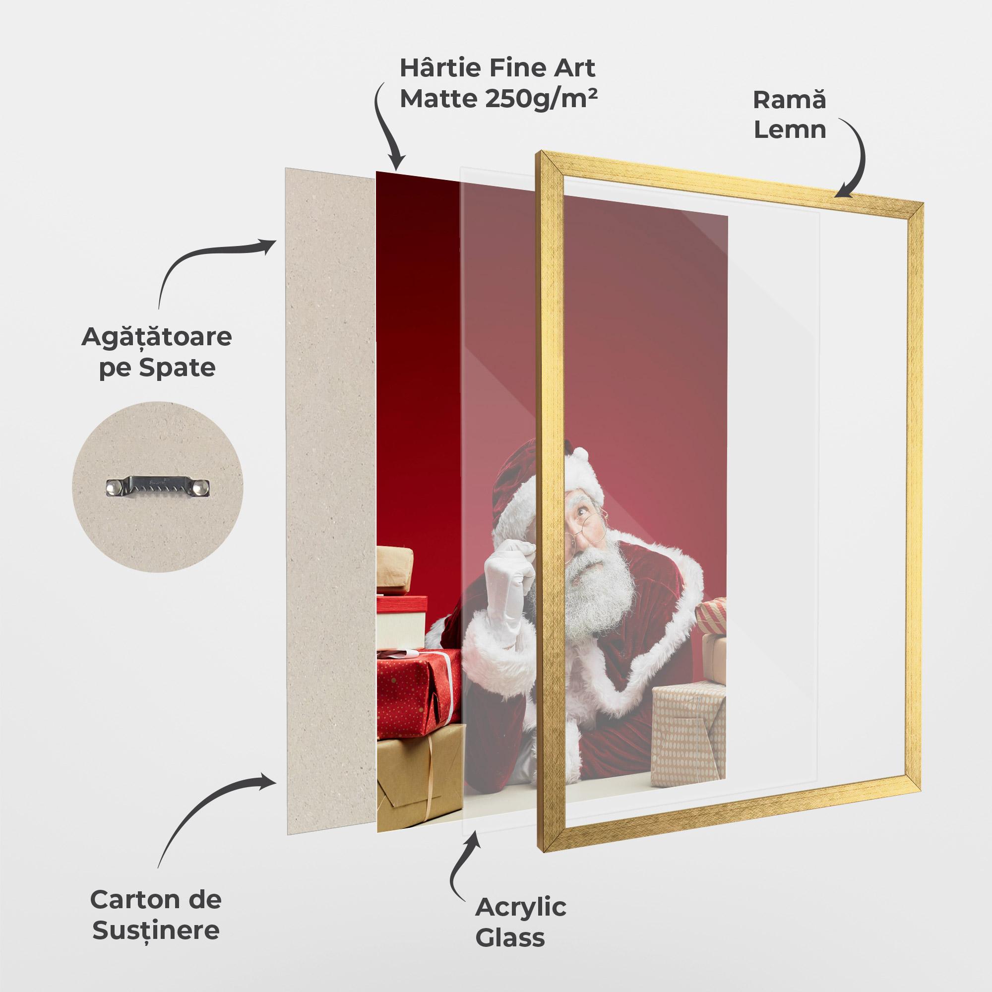 Poster Înrămat Pensive Santa mockup 1