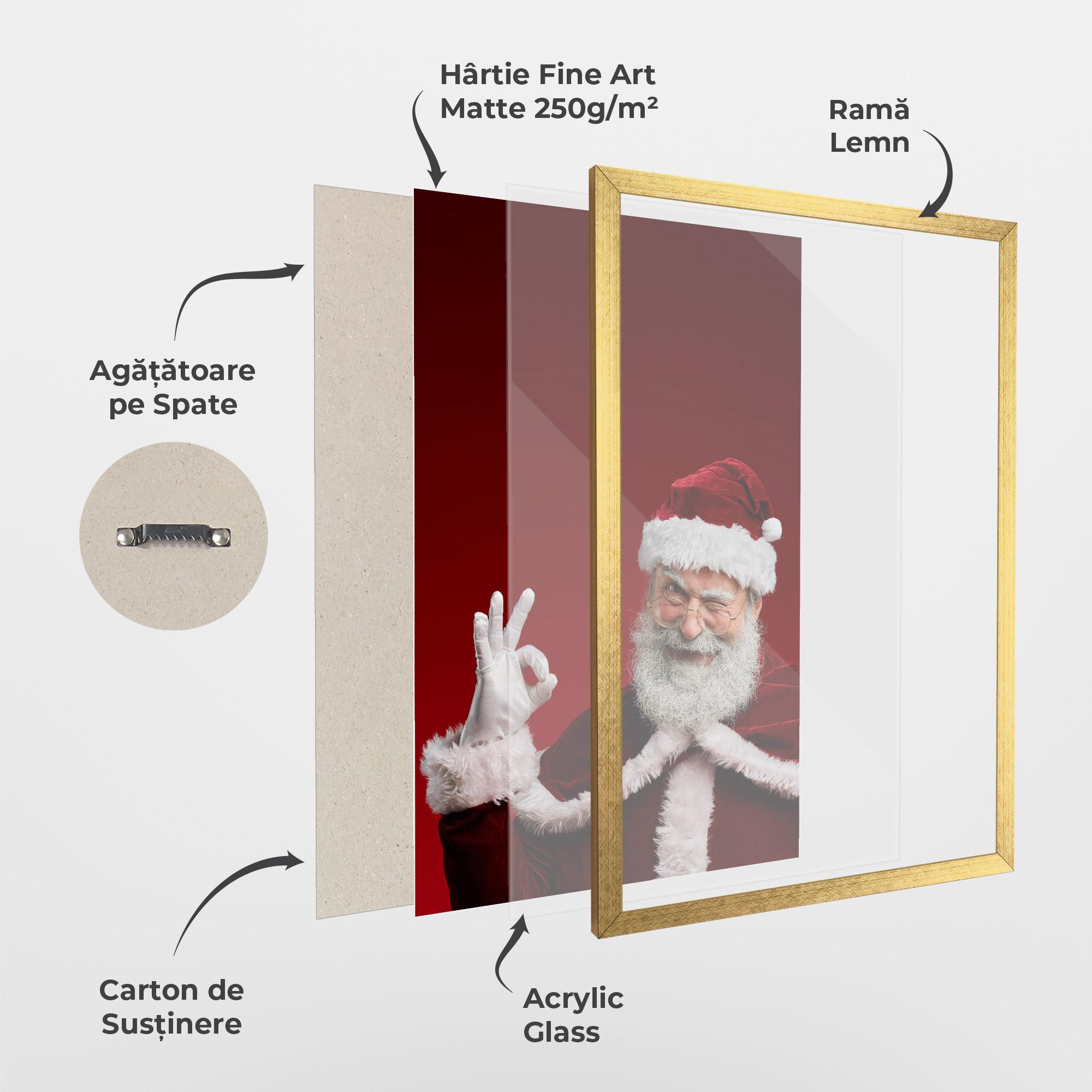Poster Înrămat Santa Approves mockup 1