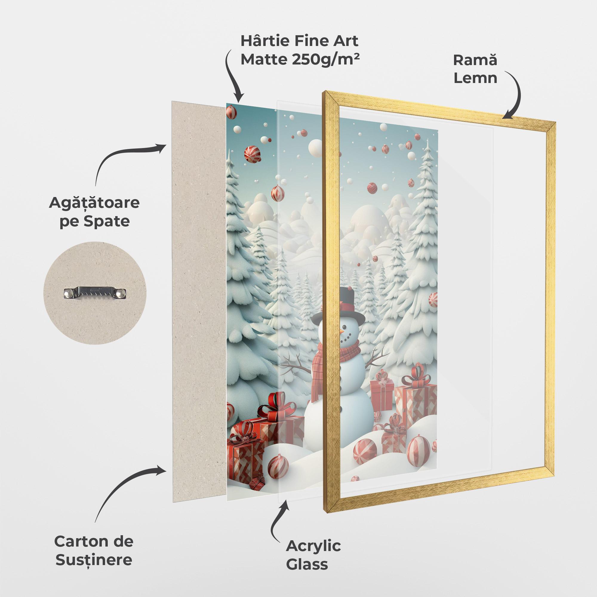 Poster Înrămat Snowman mockup 1