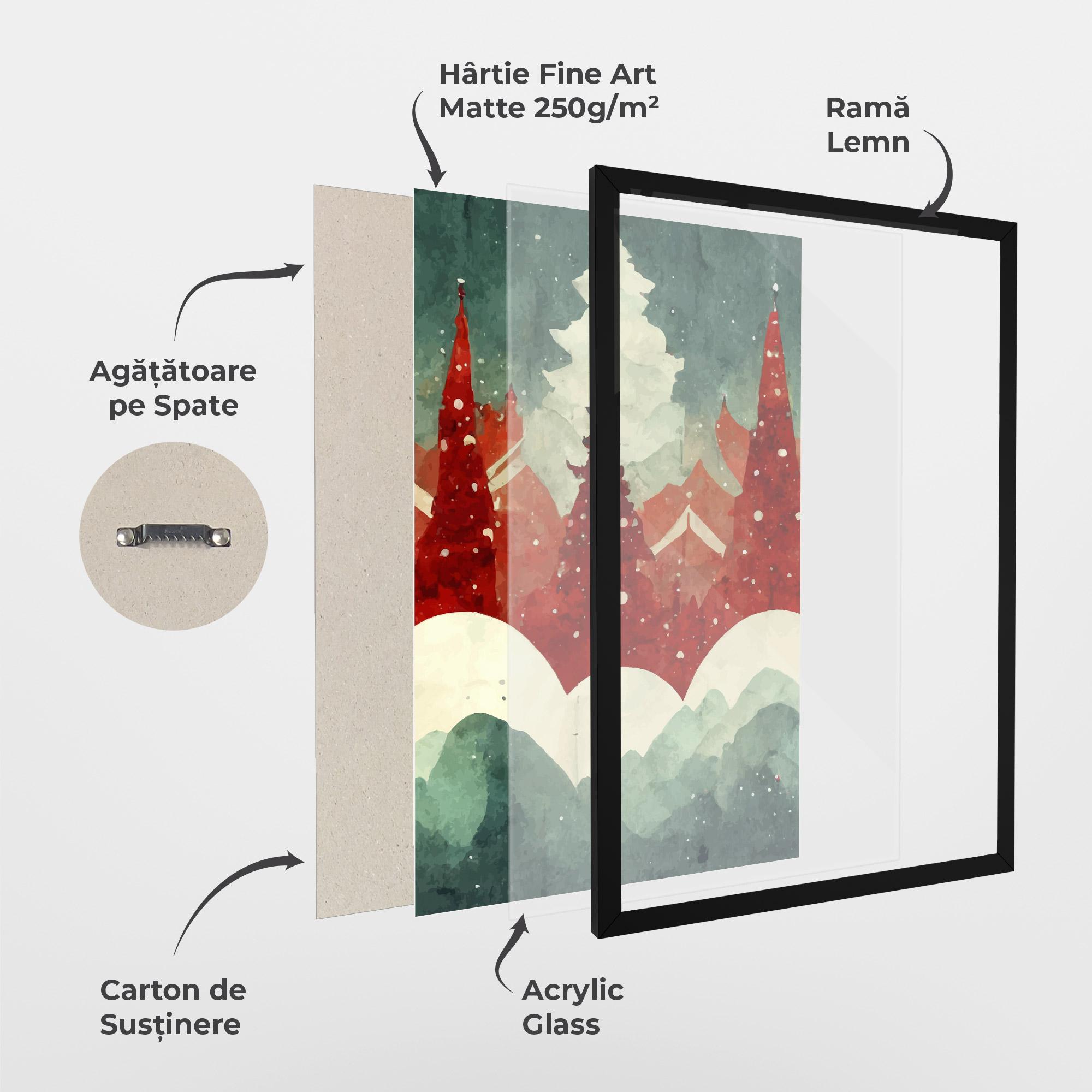 Poster Înrămat Christmas Landscape mockup 1