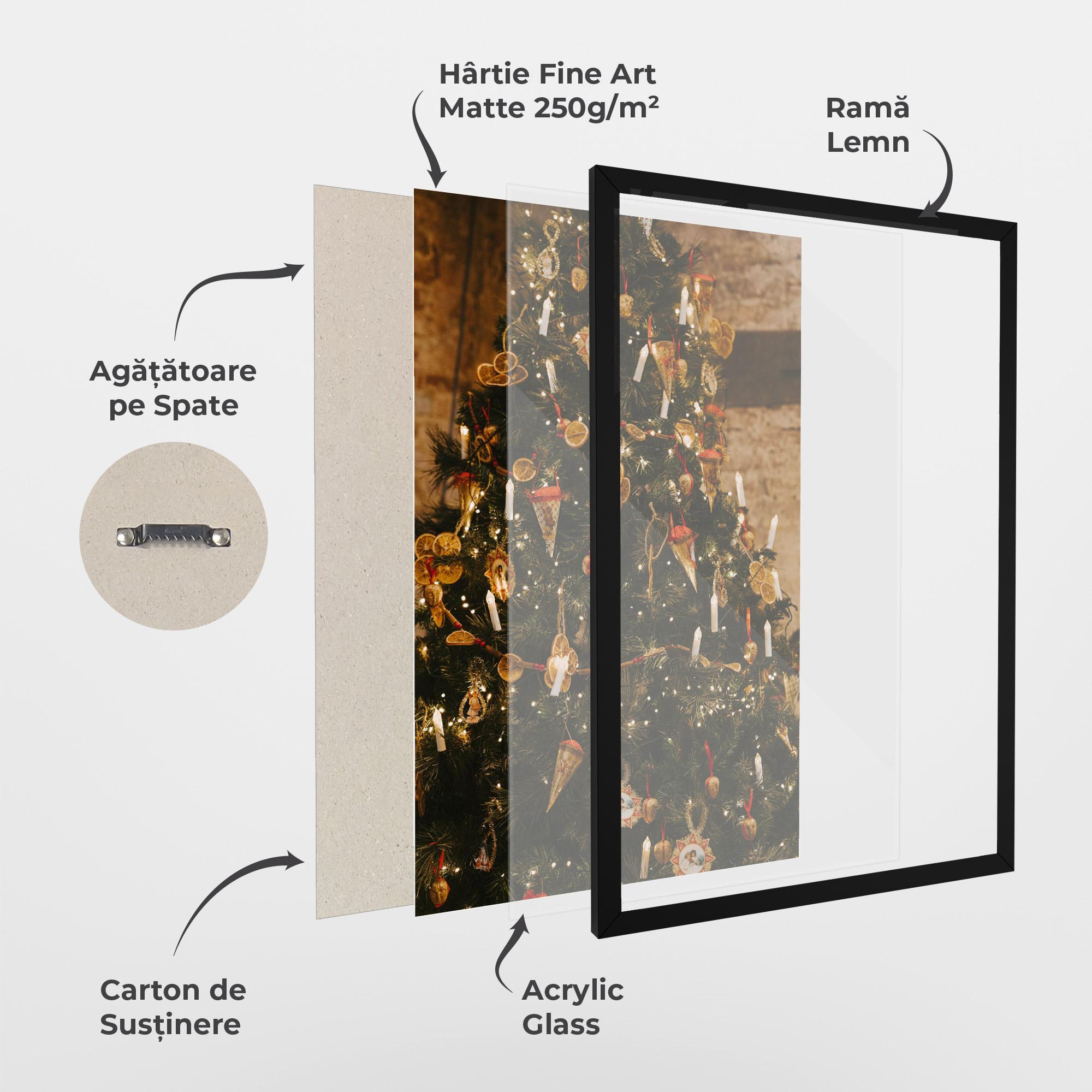 Poster Înrămat Orange Christmas Decor mockup 1