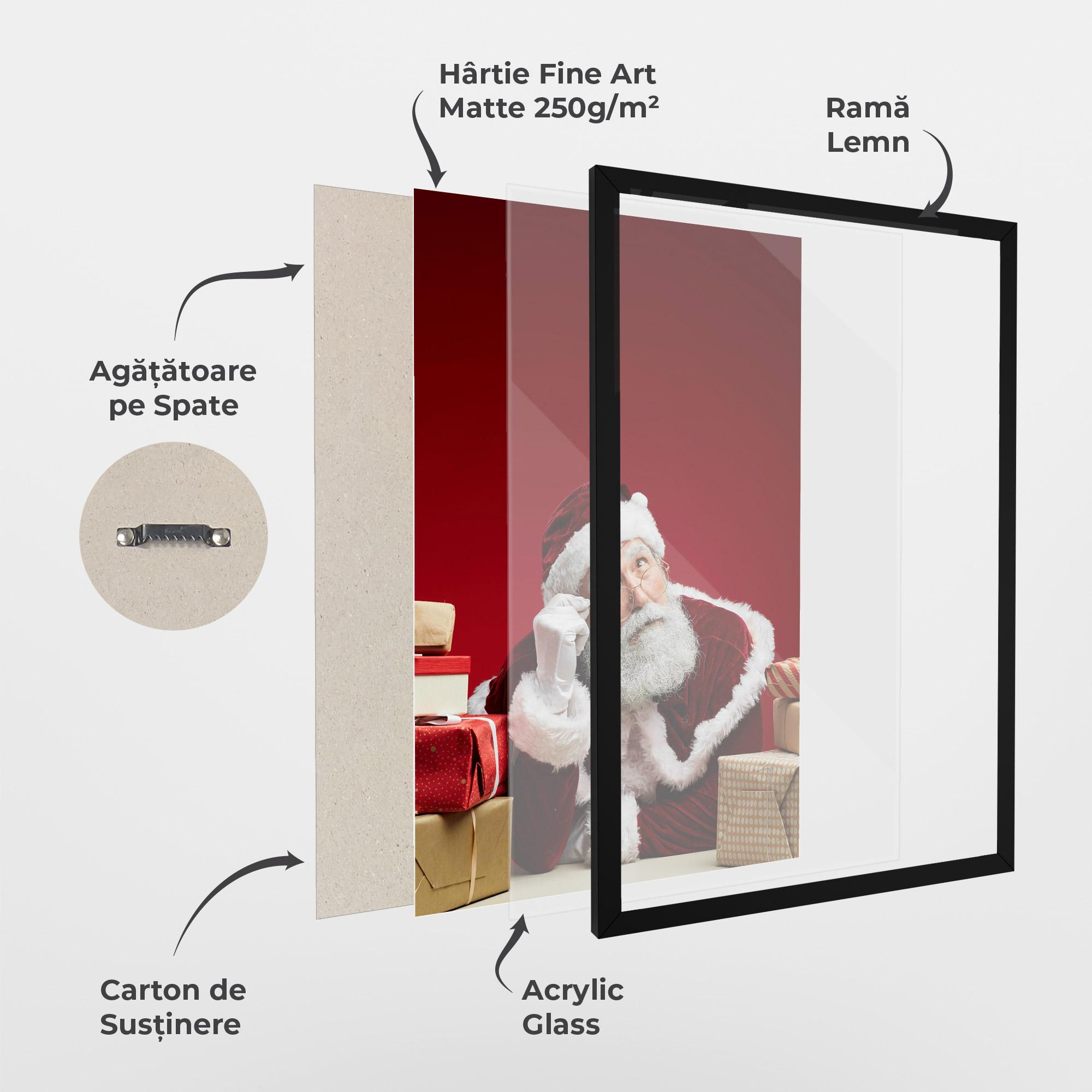 Poster Înrămat Pensive Santa mockup 1
