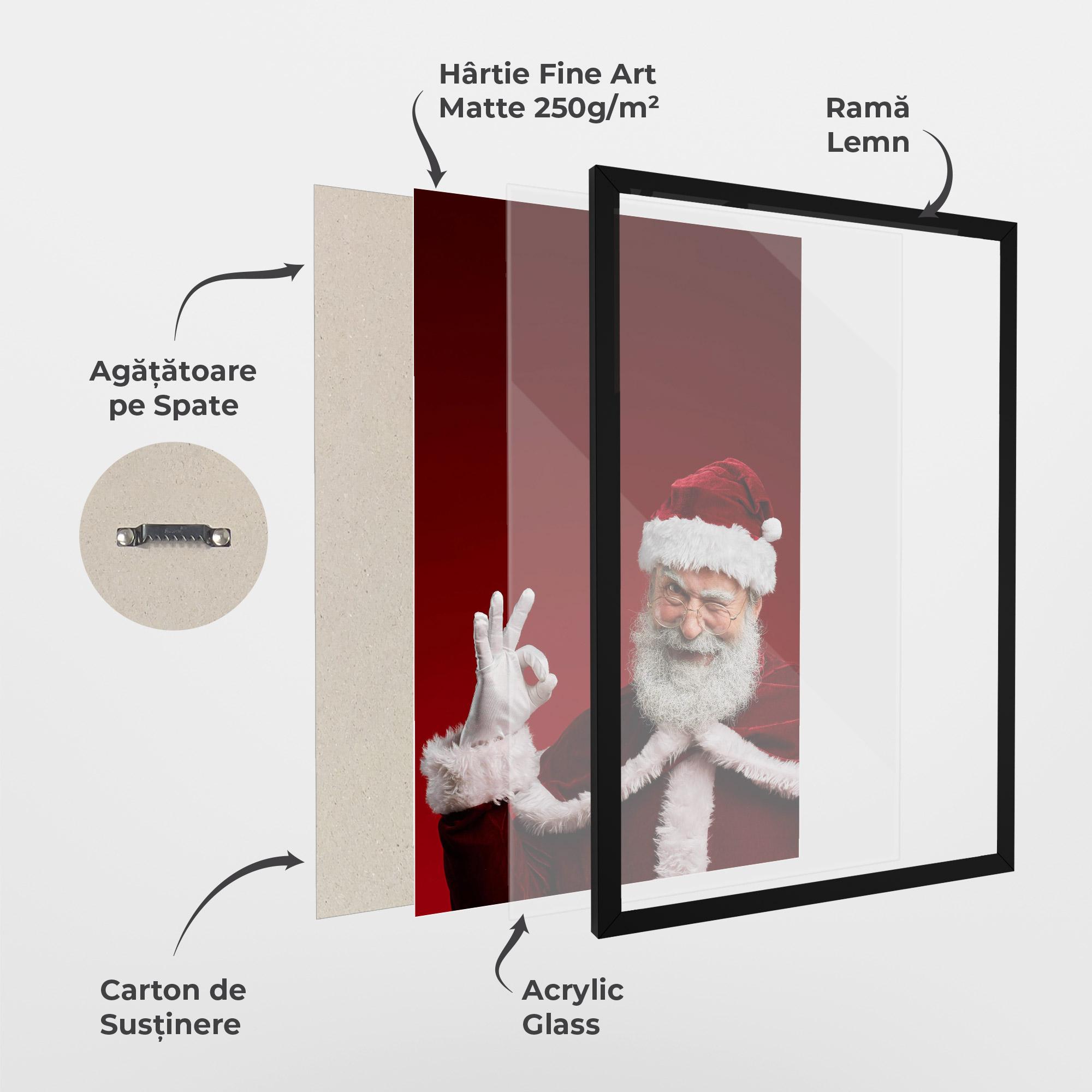 Poster Înrămat Santa Approves mockup 1