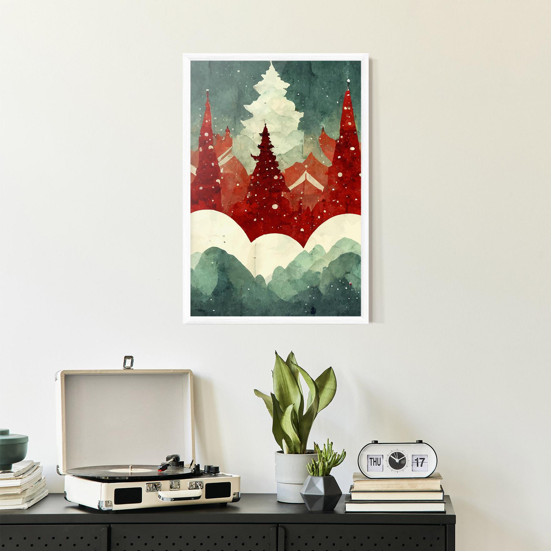 Poster Înrămat Christmas Landscape mockup 2