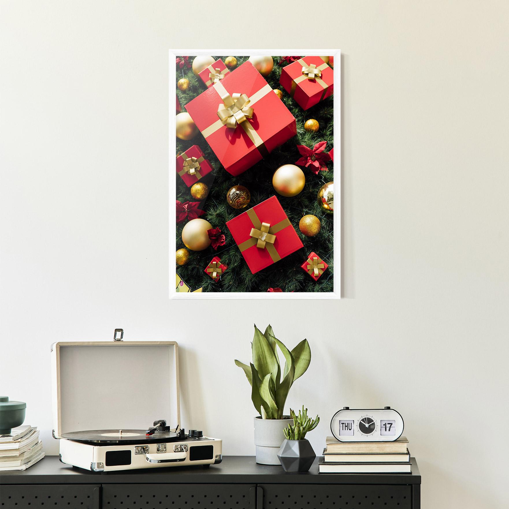 Poster Înrămat Pretty Red Gifts mockup 2