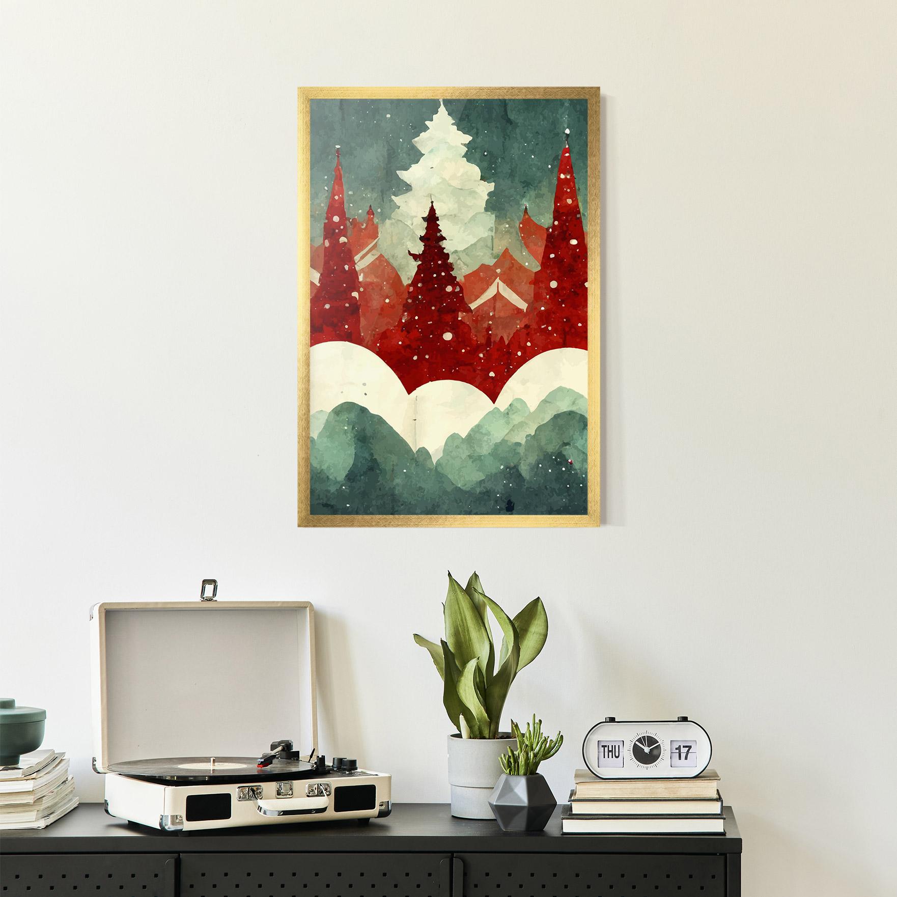 Poster Înrămat Christmas Landscape mockup 2