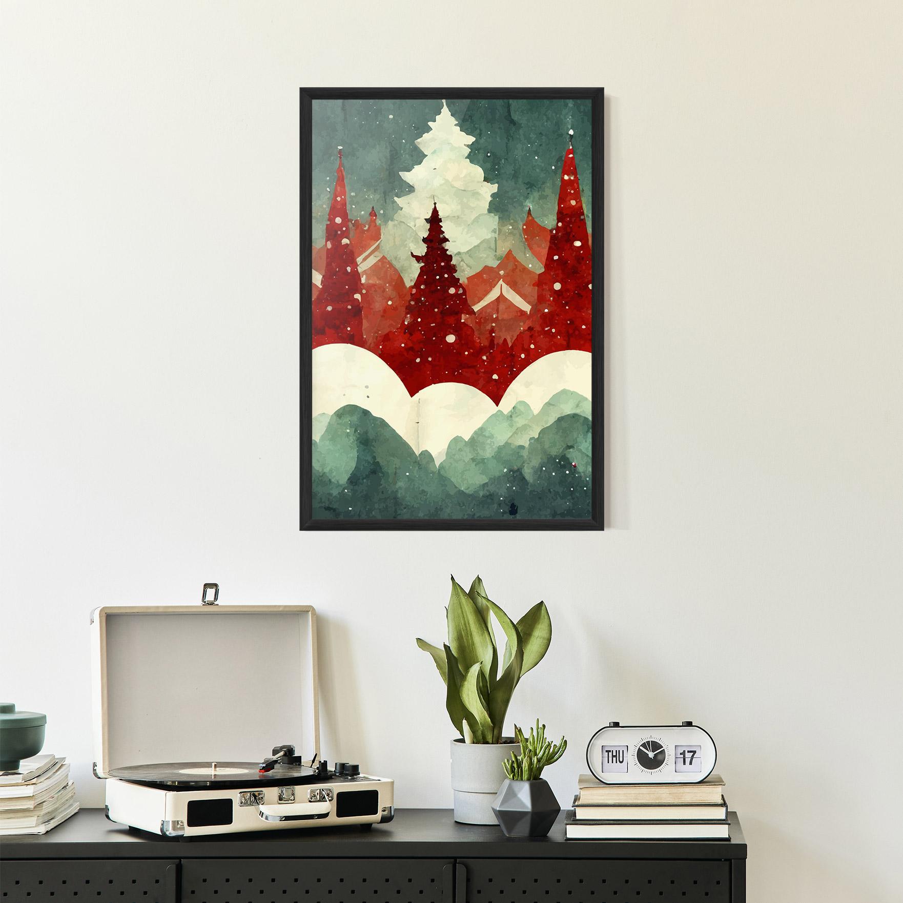 Poster Înrămat Christmas Landscape mockup 2