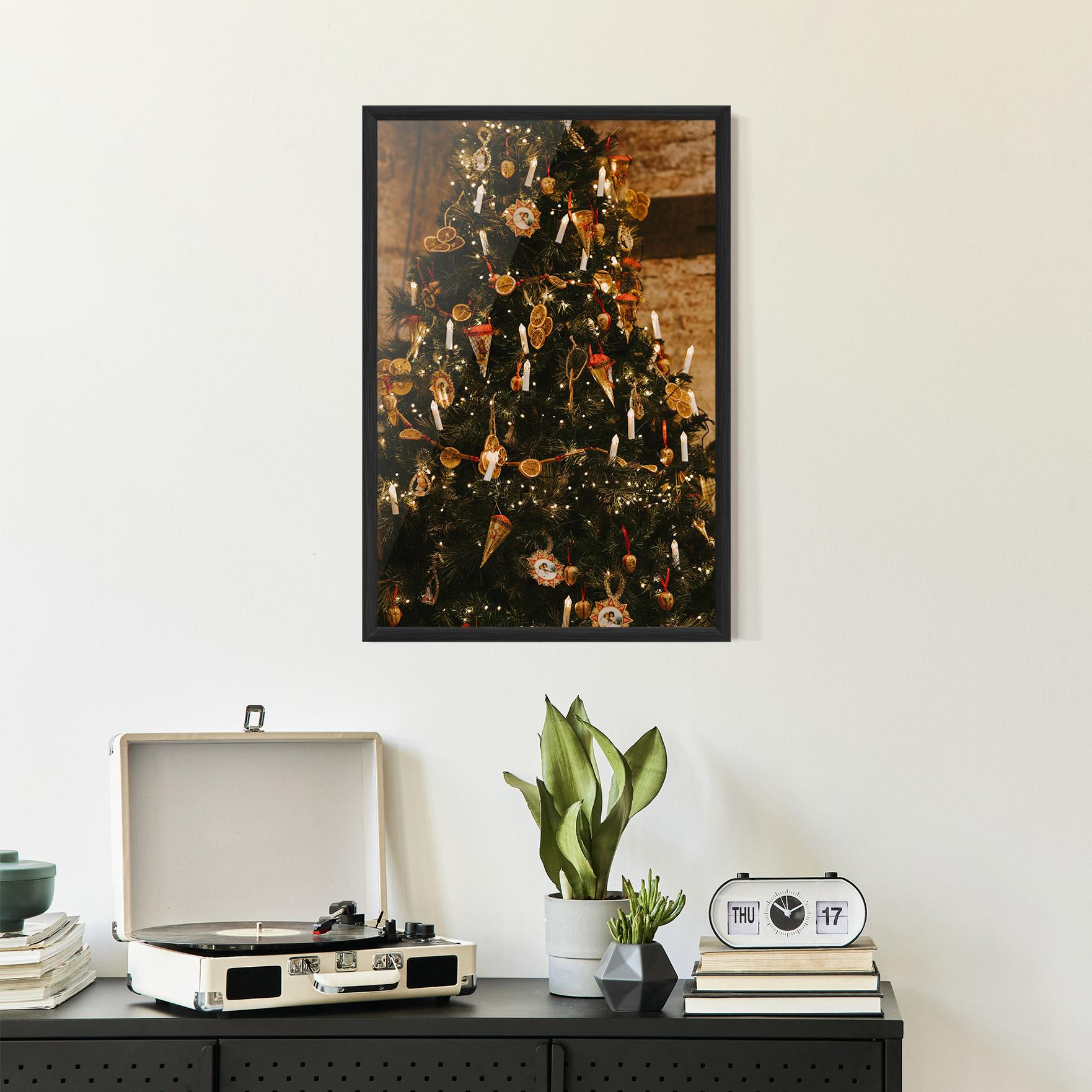 Poster Înrămat Orange Christmas Decor mockup 2
