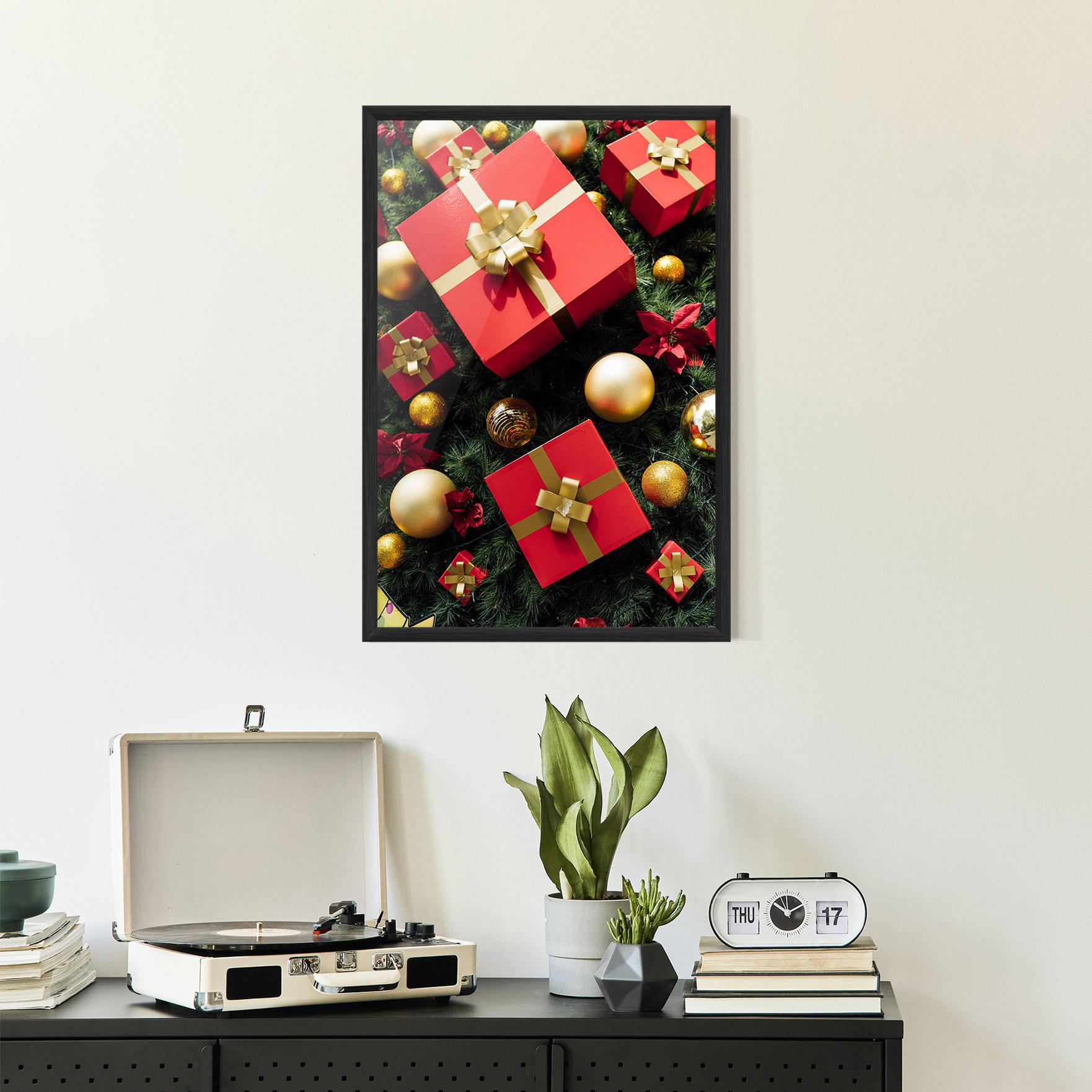 Poster Înrămat Pretty Red Gifts mockup 2