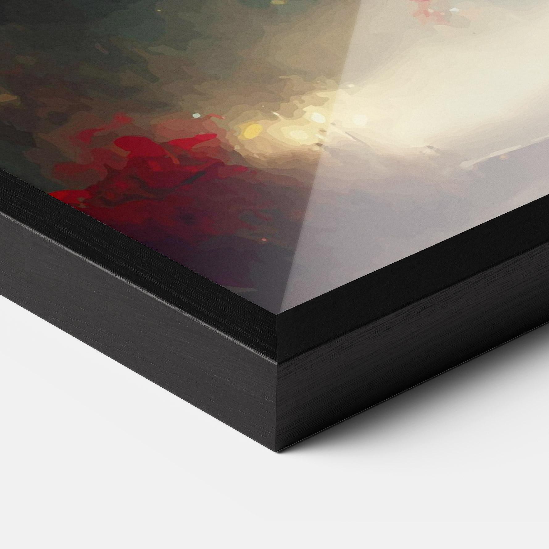 Poster Înrămat Snow Trees With Lights mockup 3