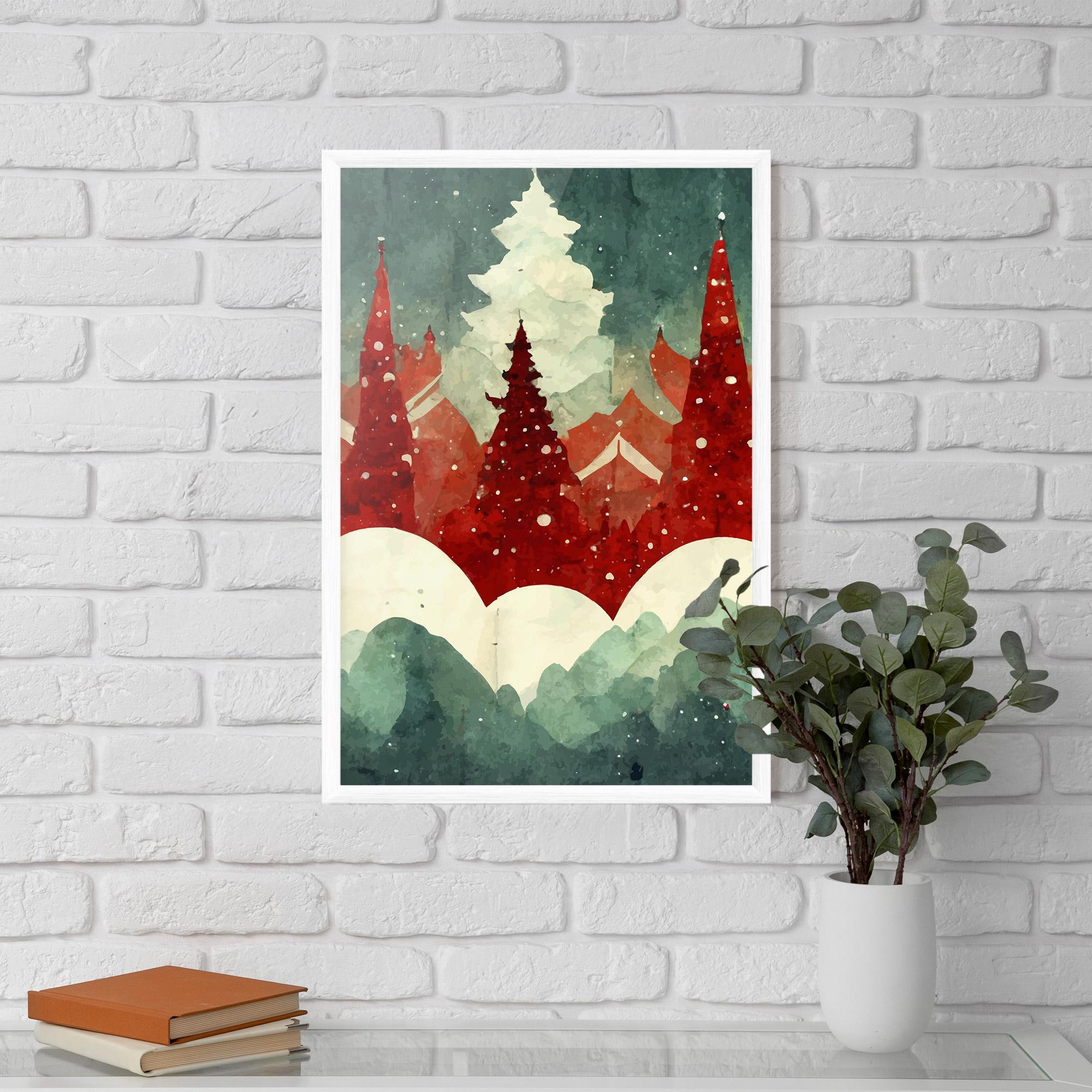 Poster Înrămat Christmas Landscape mockup 5