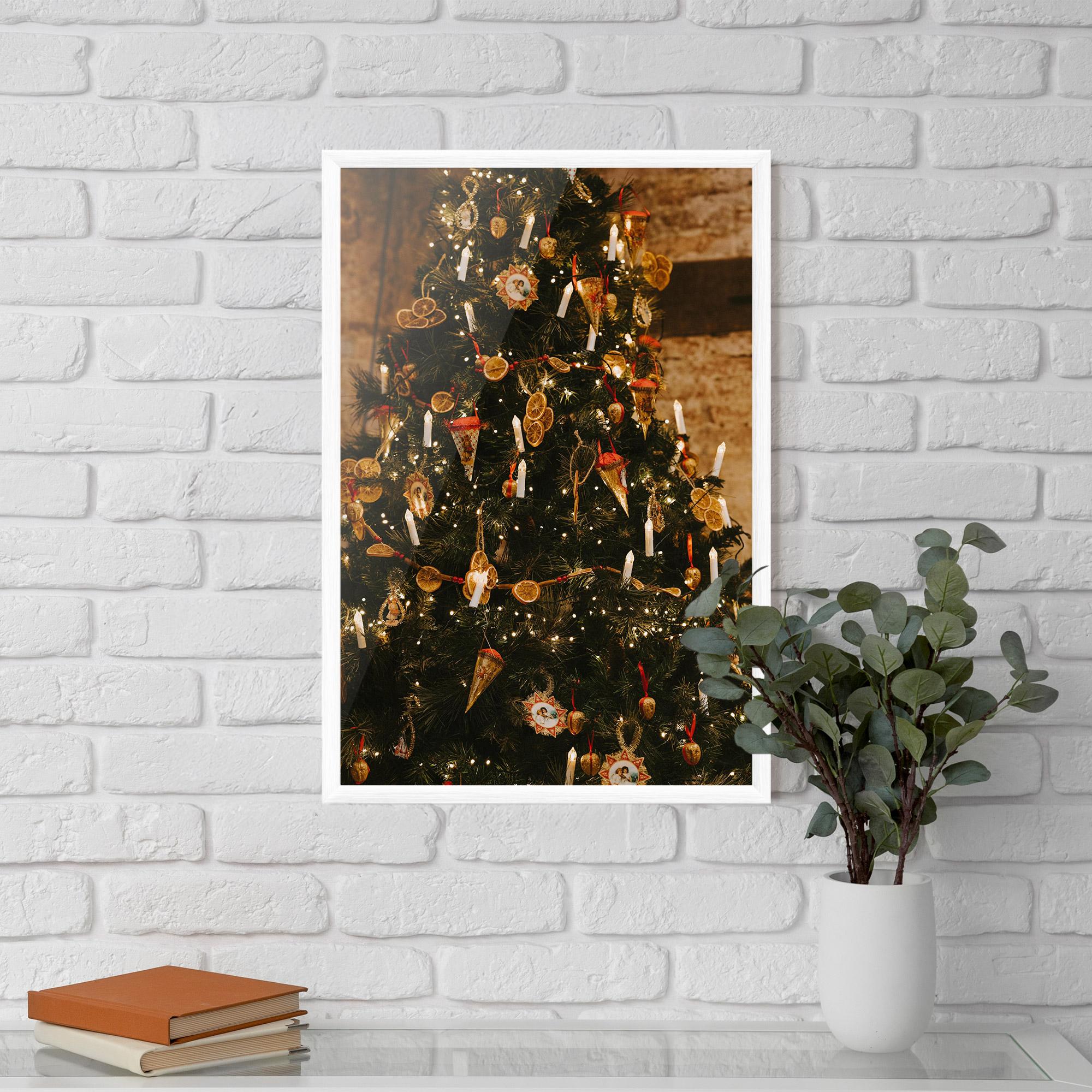 Poster Înrămat Orange Christmas Decor mockup 5