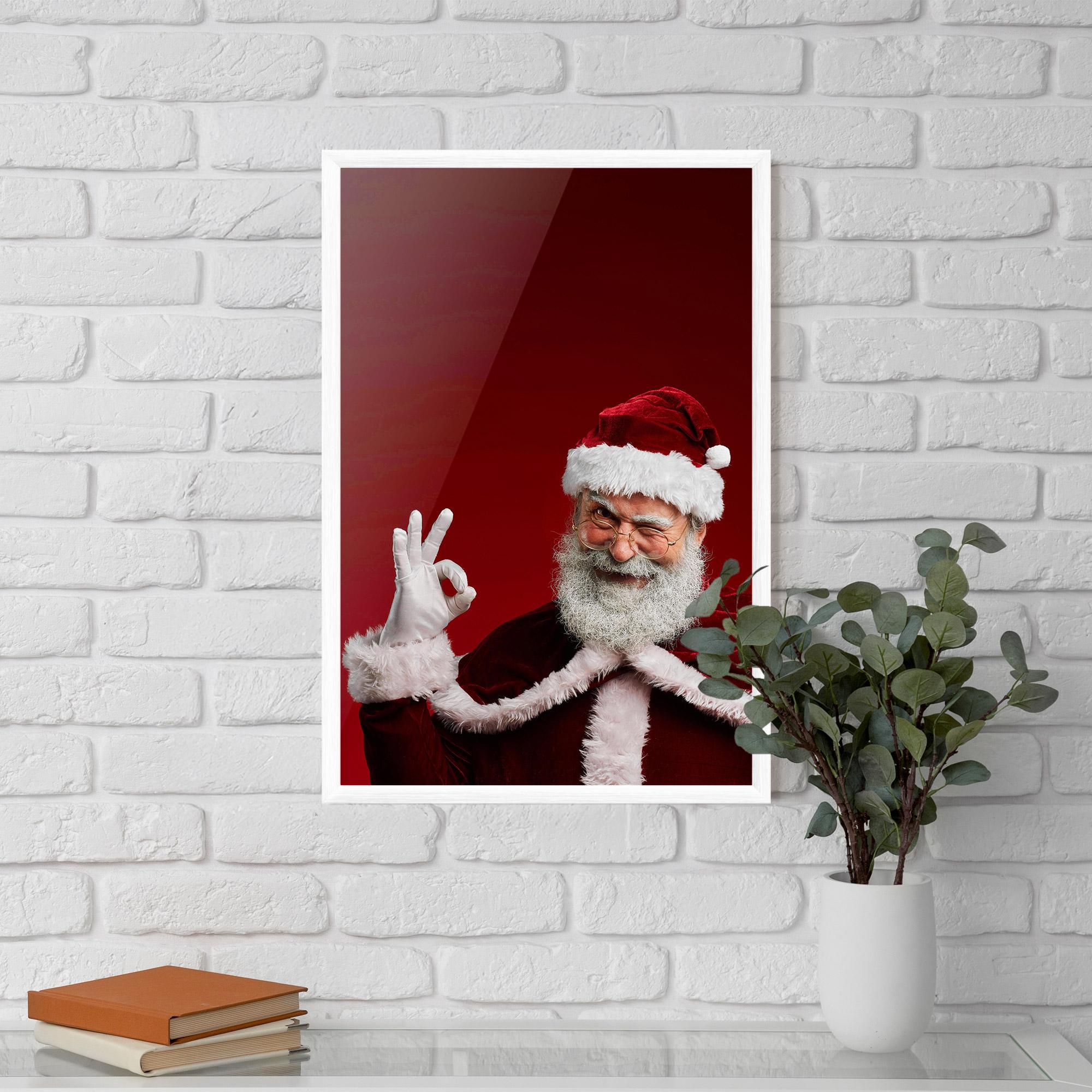 Poster Înrămat Santa Approves mockup 5