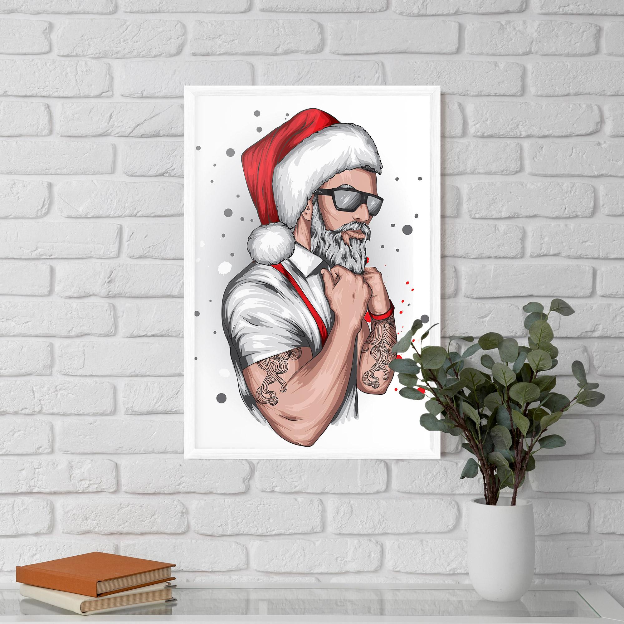 Poster Înrămat Tattoo Santa mockup 5