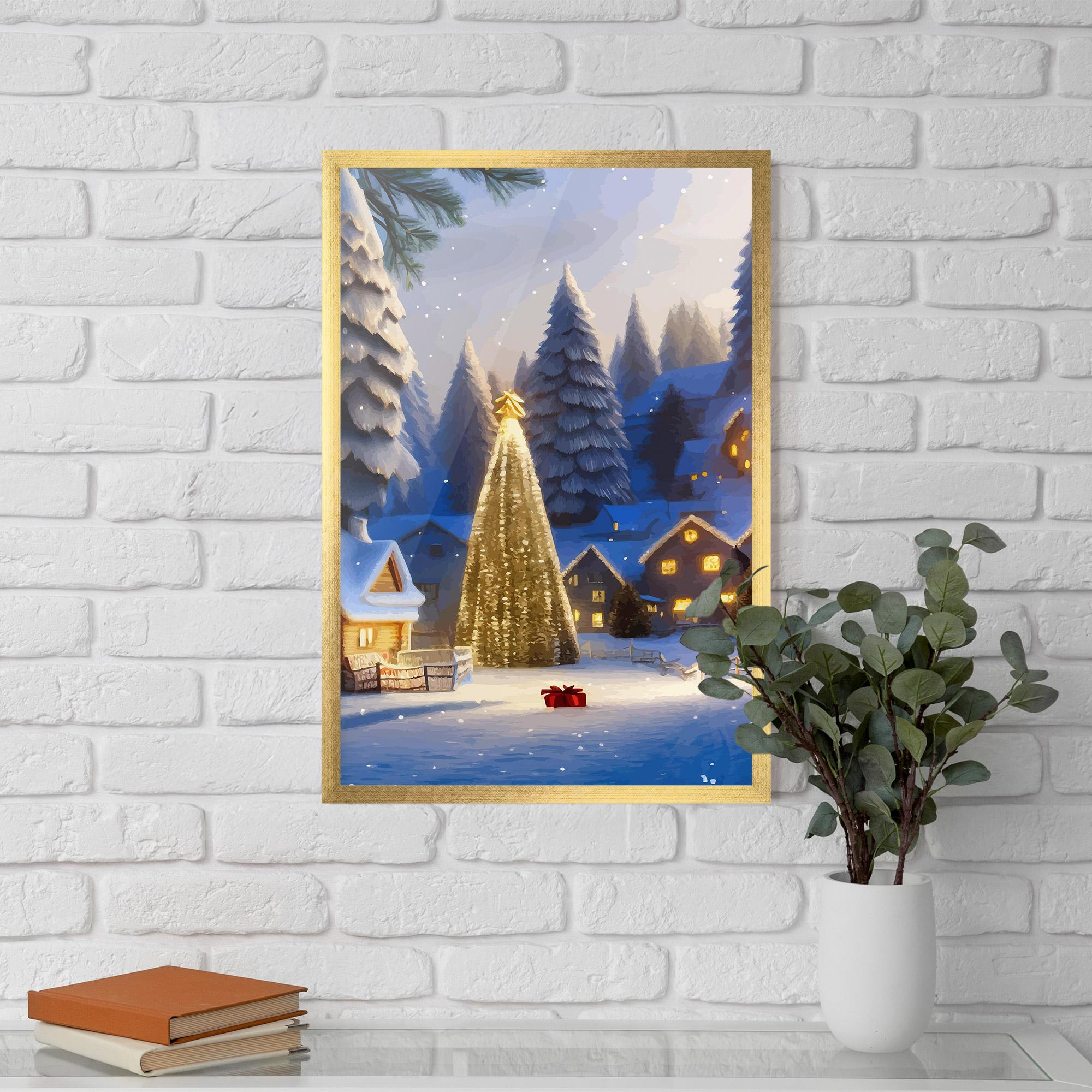 Poster Înrămat Fairy Tale Christmas House mockup 5