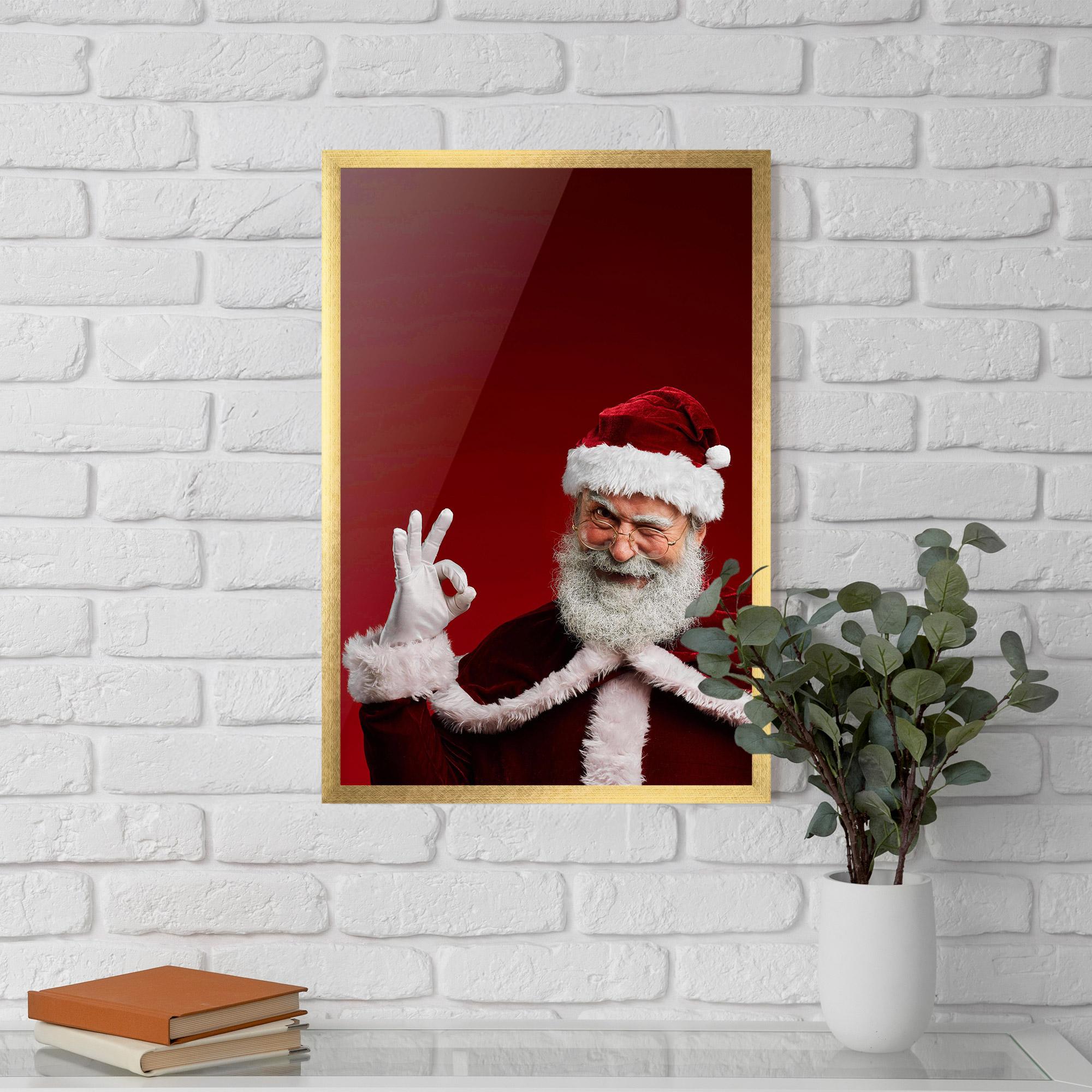 Poster Înrămat Santa Approves mockup 5