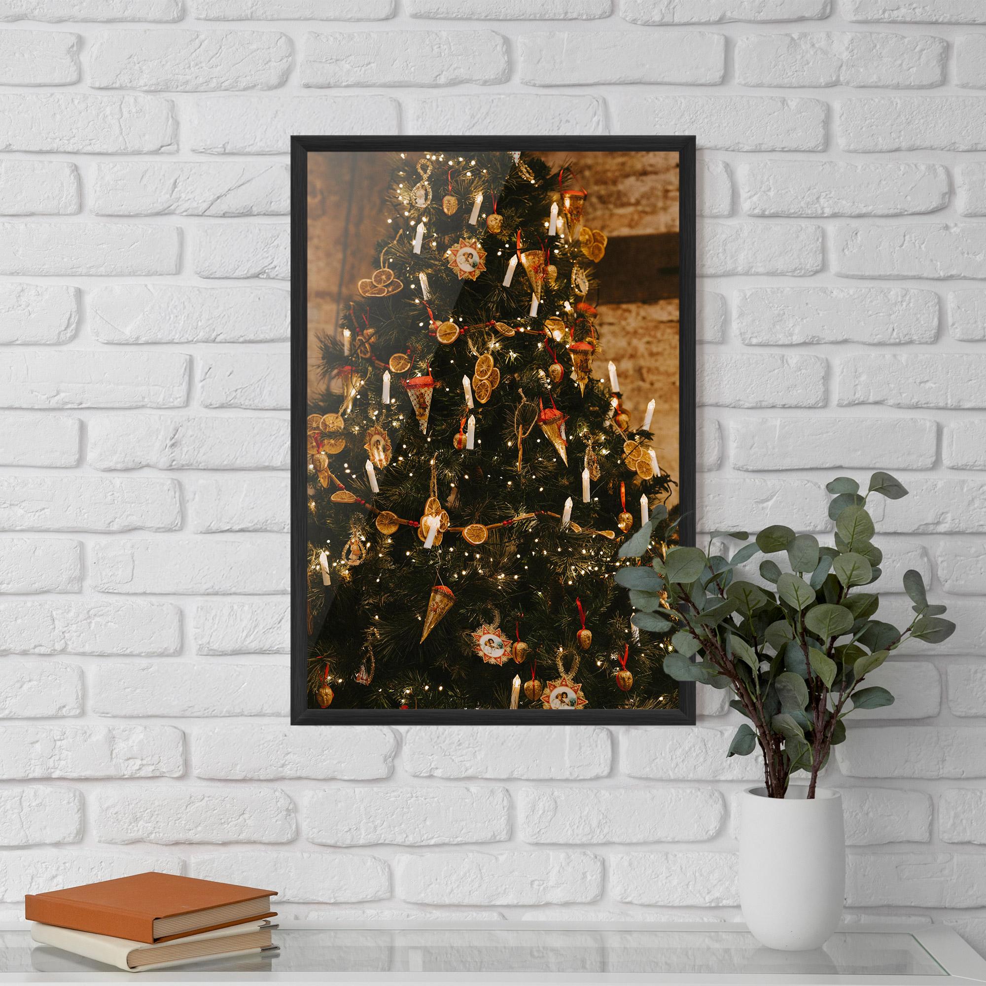 Poster Înrămat Orange Christmas Decor mockup 5