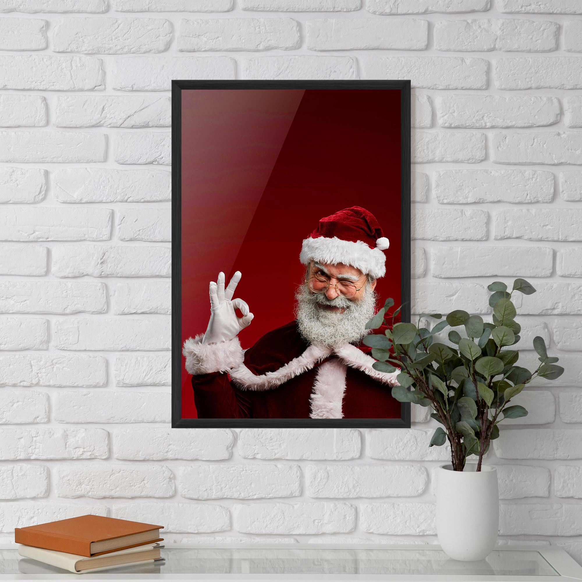 Poster Înrămat Santa Approves mockup 5