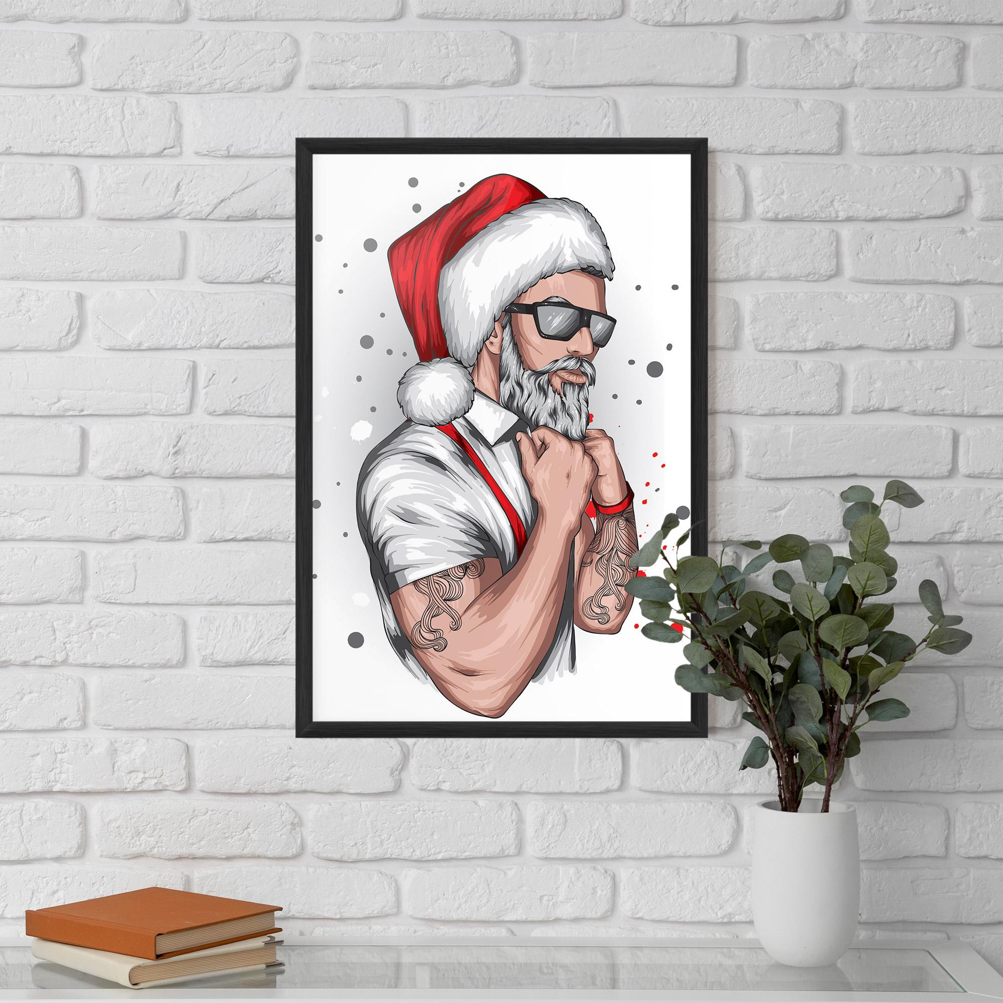 Poster Înrămat Tattoo Santa mockup 5