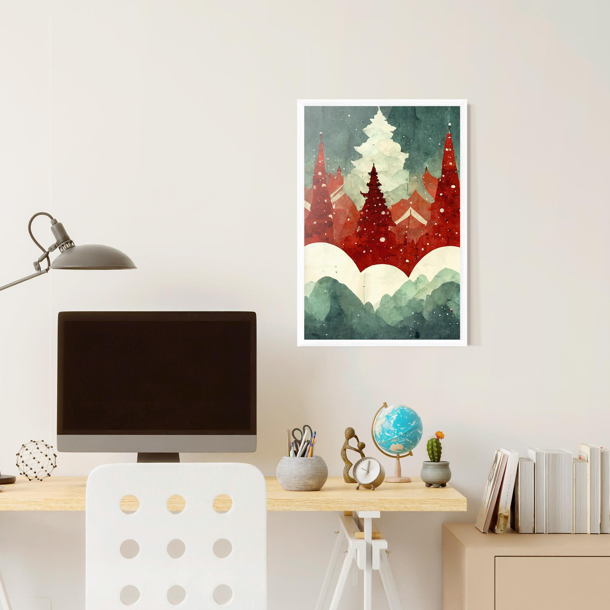 Poster Înrămat Christmas Landscape mockup 6