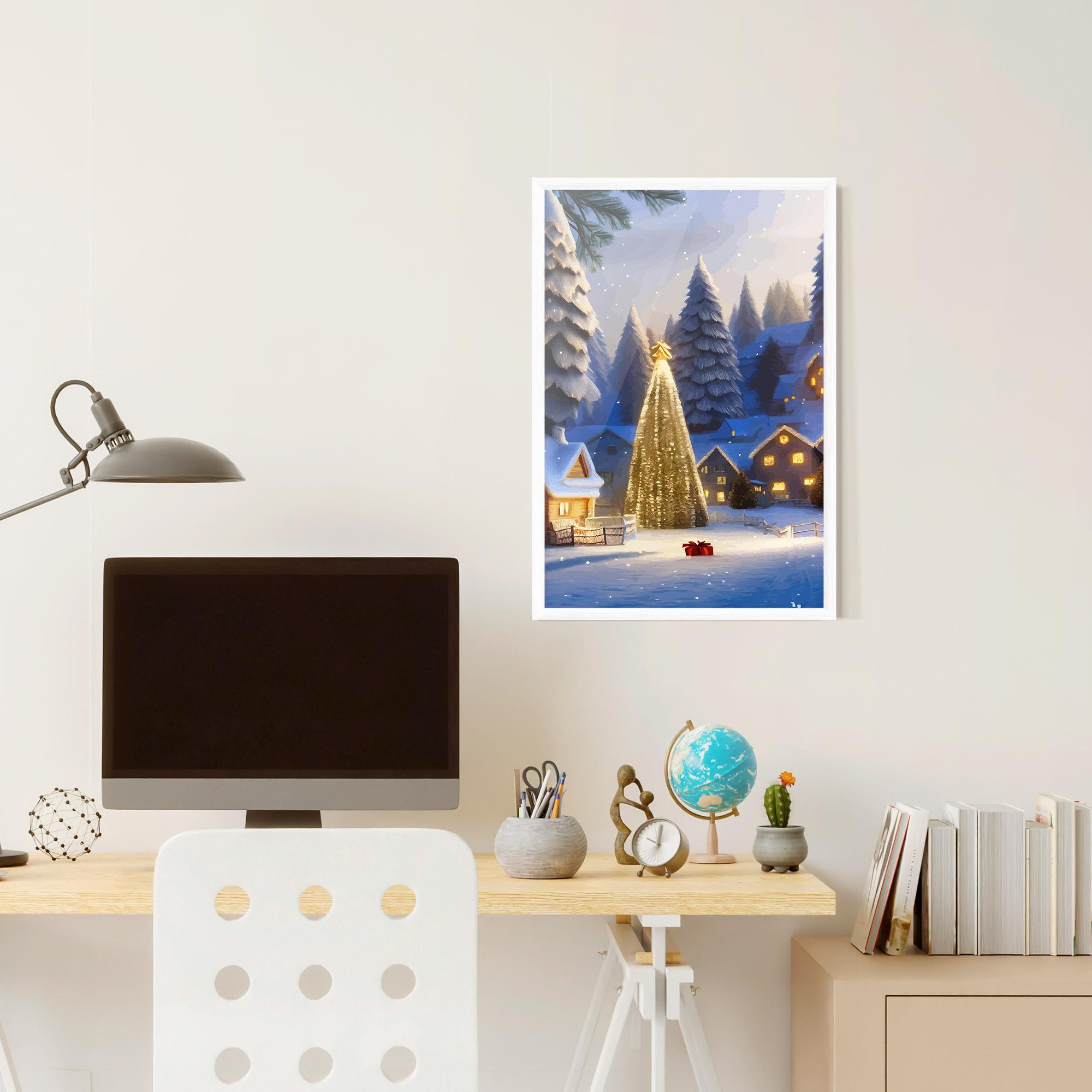 Poster Înrămat Fairy Tale Christmas House mockup 6