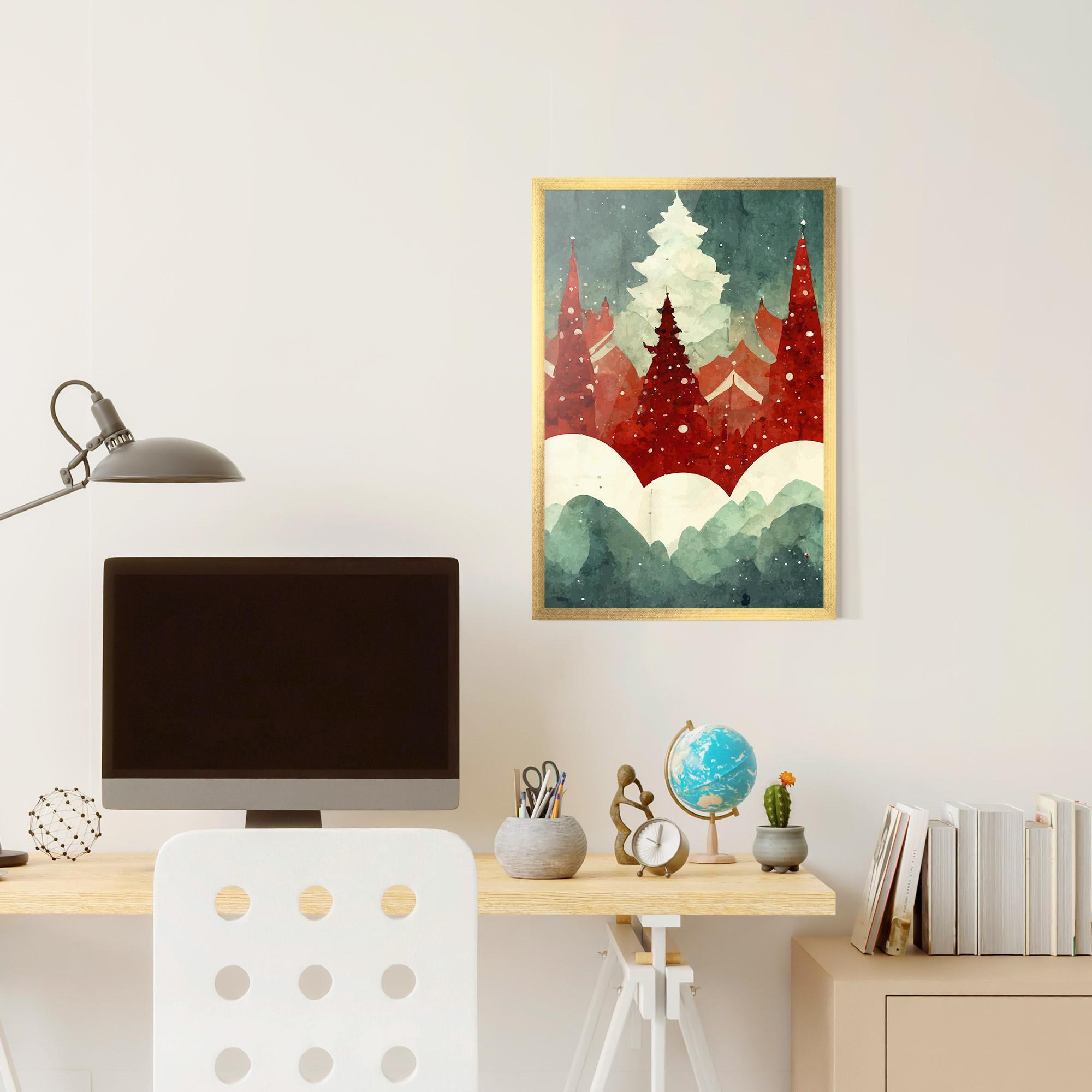 Poster Înrămat Christmas Landscape mockup 6