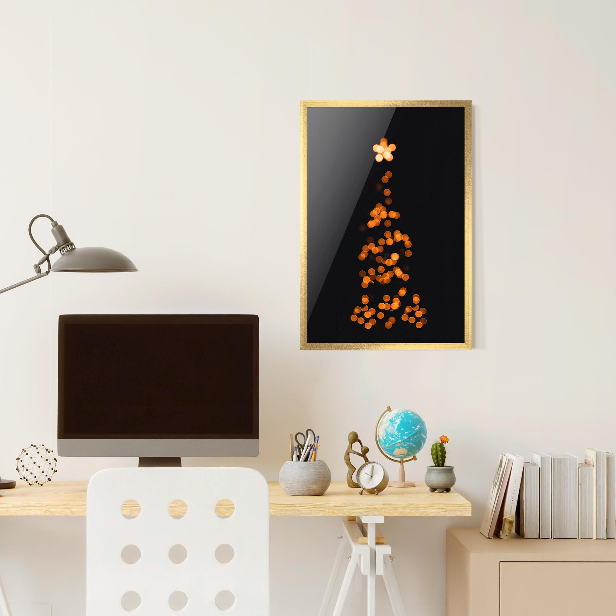 Poster Înrămat Christmas Lights mockup 6